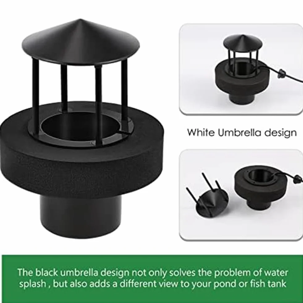 Lot de 2 brumisateurs ultrasoniques à tête unique, mini atomiseur en métal avec anneau flotteur, pour terrariums d'aquarium et reptiles (noir)