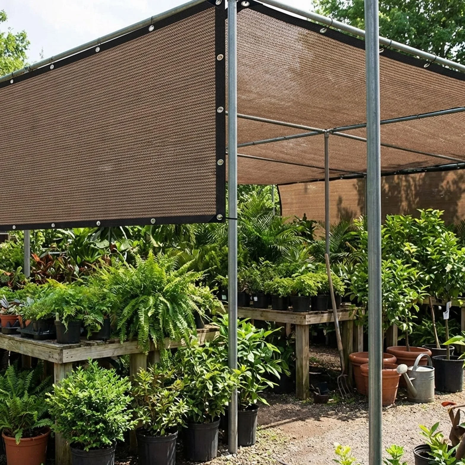 Filet d'ombrage extérieur 2x3m 80% UV avec œillets pour pergola jardin patio