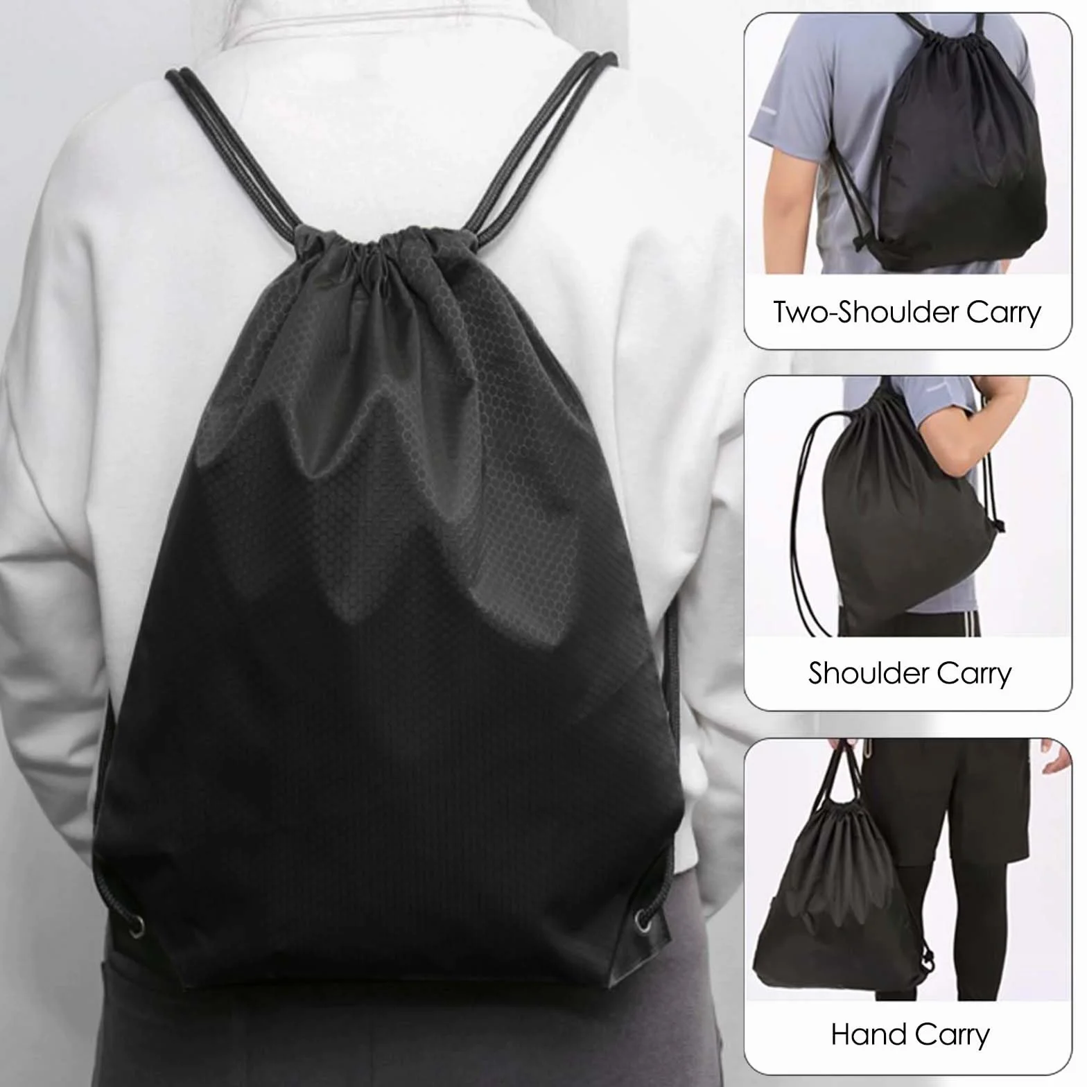 Sac de Foot et Sac De Cordon 2 Pièces Total, Filet Ballon, Sac à Ballon, Sac à Ballon de Foot, Sac de Sport, Sac a Dos Cordon, Sac à Dos de Rangement, Gym Sack