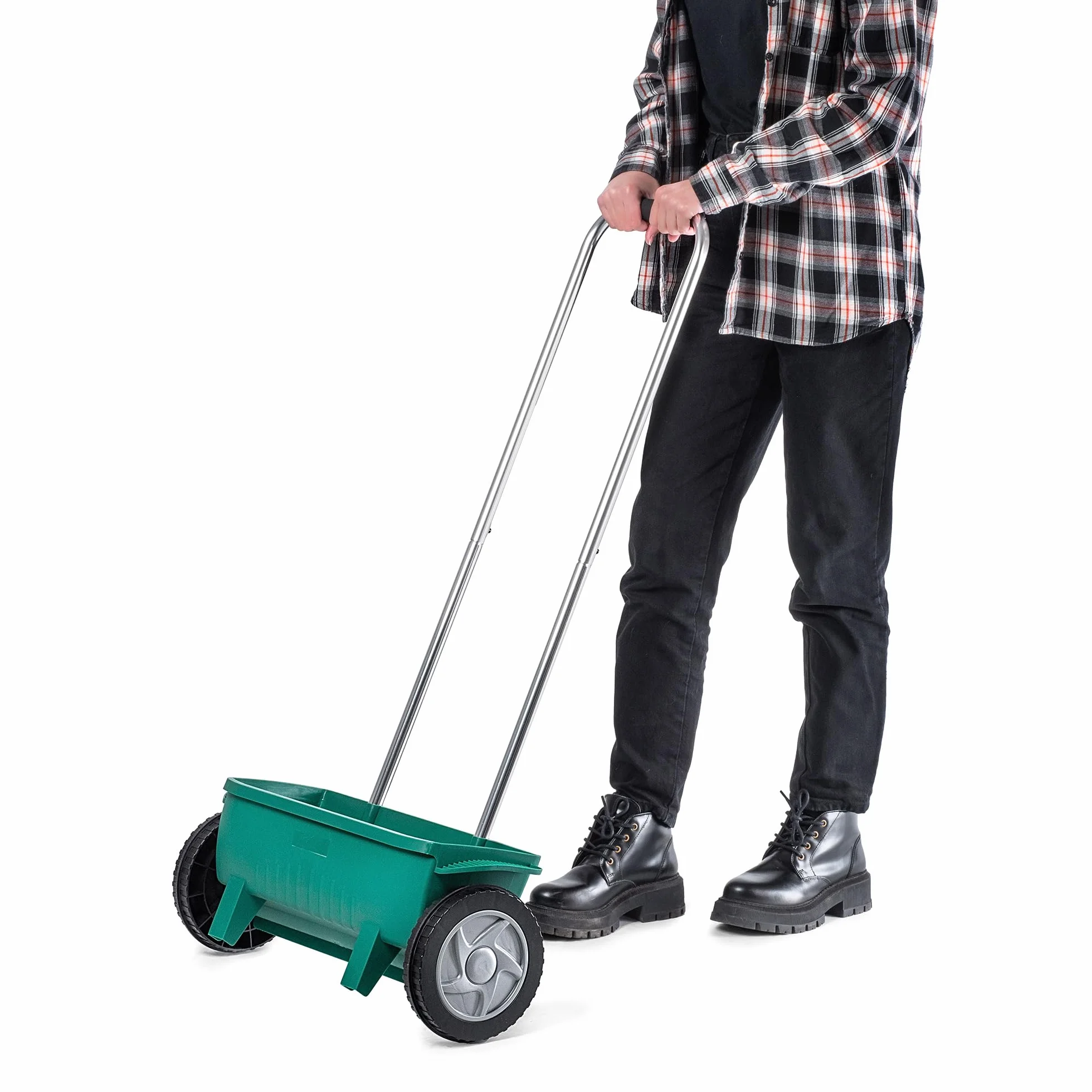 KADAX Épandeur de 12 L pour Engrais, Graines de Gazon et Sel de Déneigement