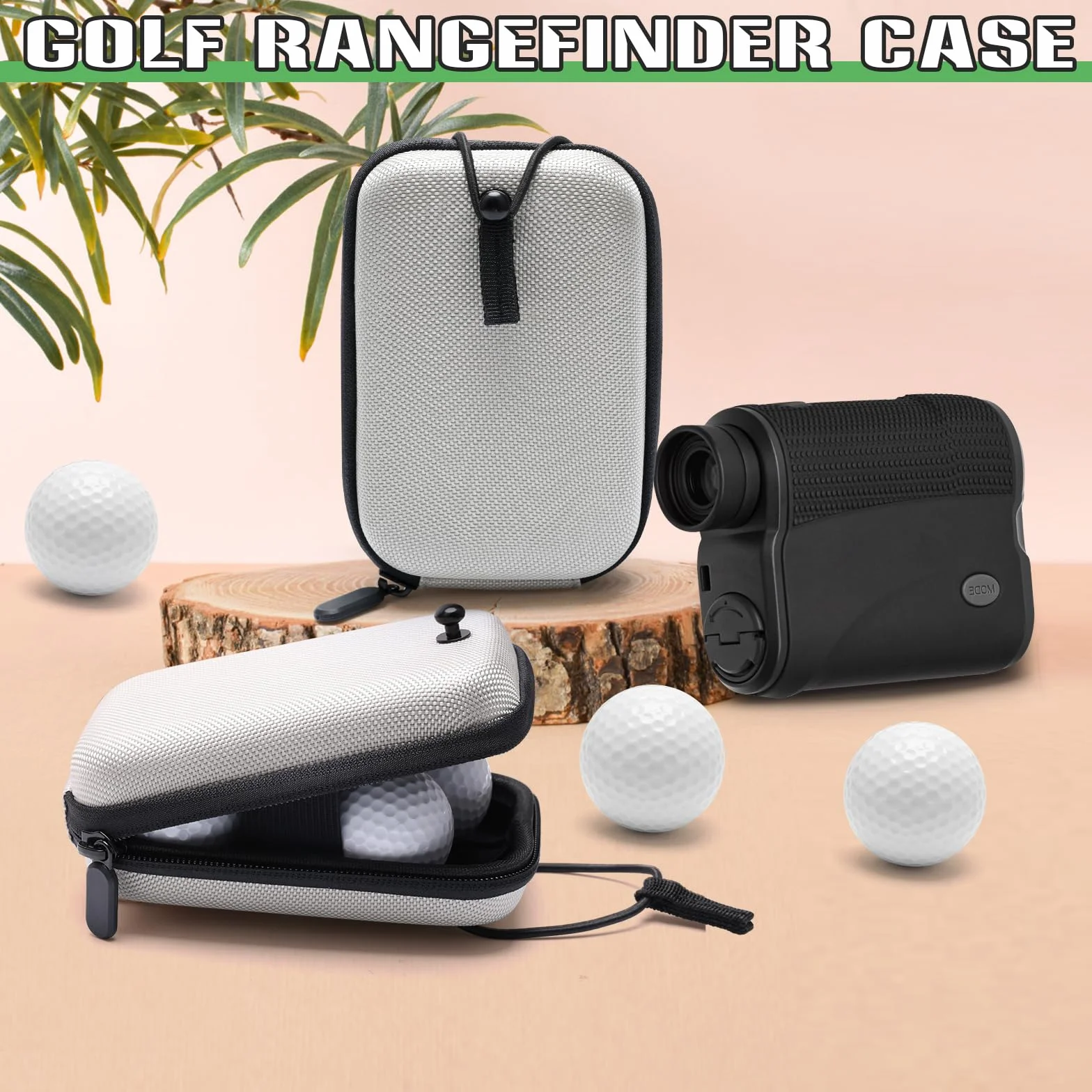 Windspeed Coque rigide pour télémètre de golf avec boucle, pochette universelle pour télémètre de golf, Gris + noir., 14x9.5x4.5cm, Portable