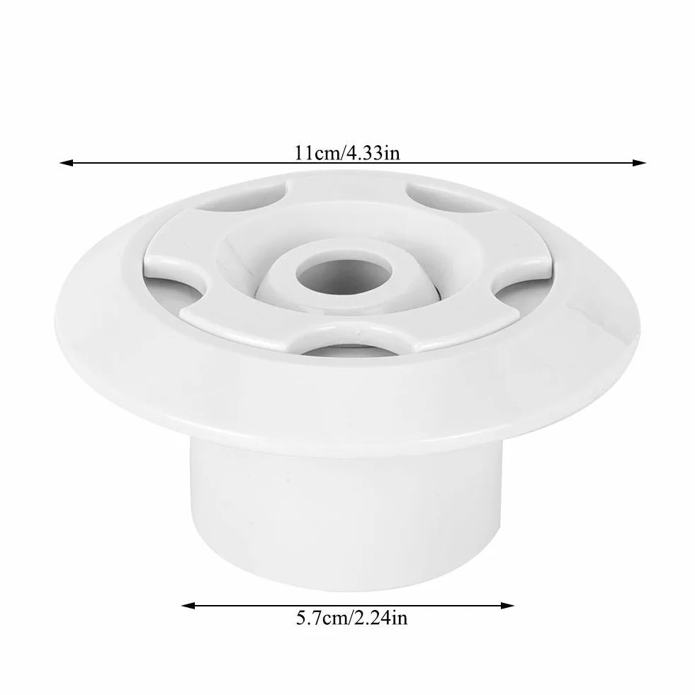 Buse Piscine Massage 360° Rotatif Blanc Rond 2inch Accessoire Spa