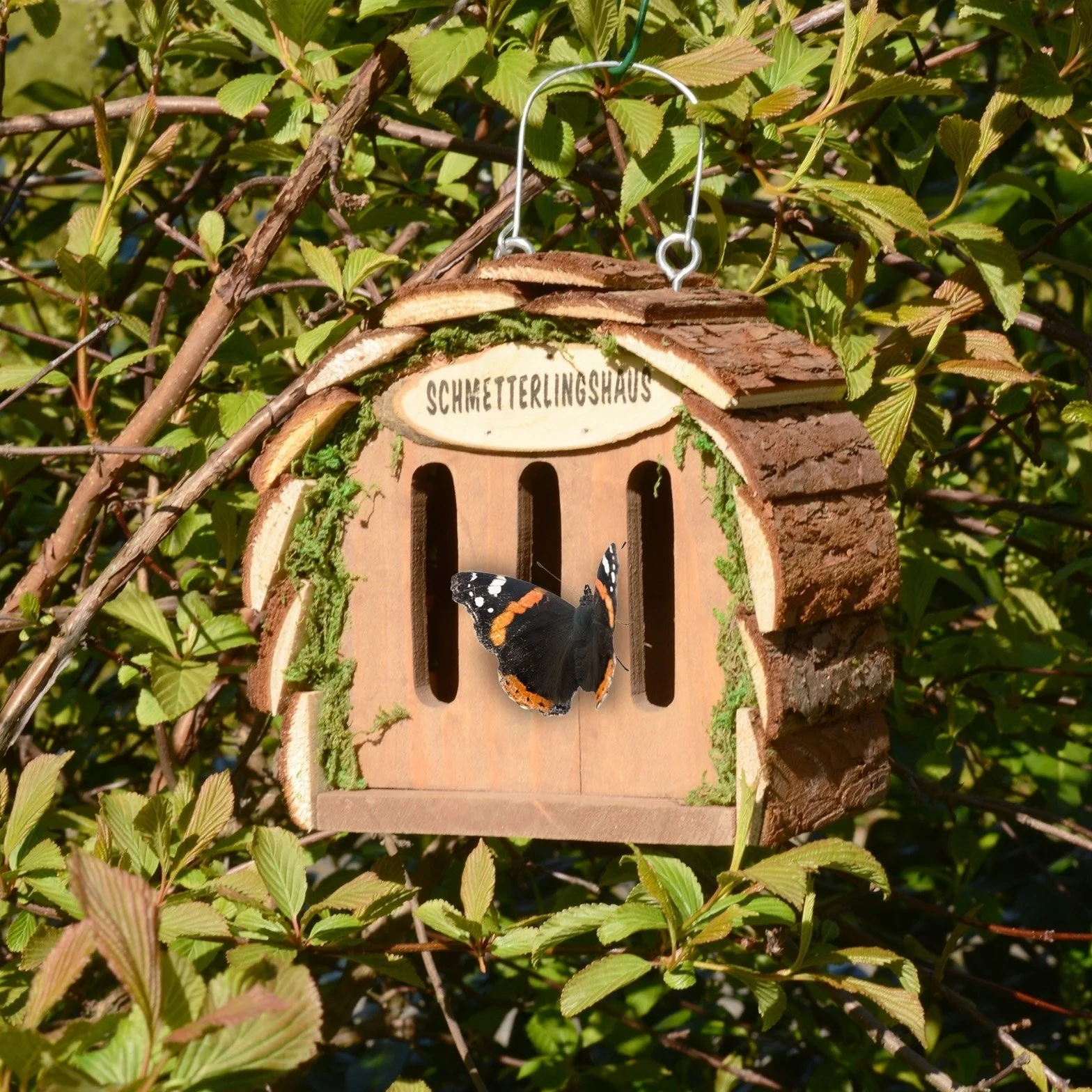 GARDIGO® Hôtel à Insectes pour Papillons en Bois Non Traité pour Jardin et Terrasse
