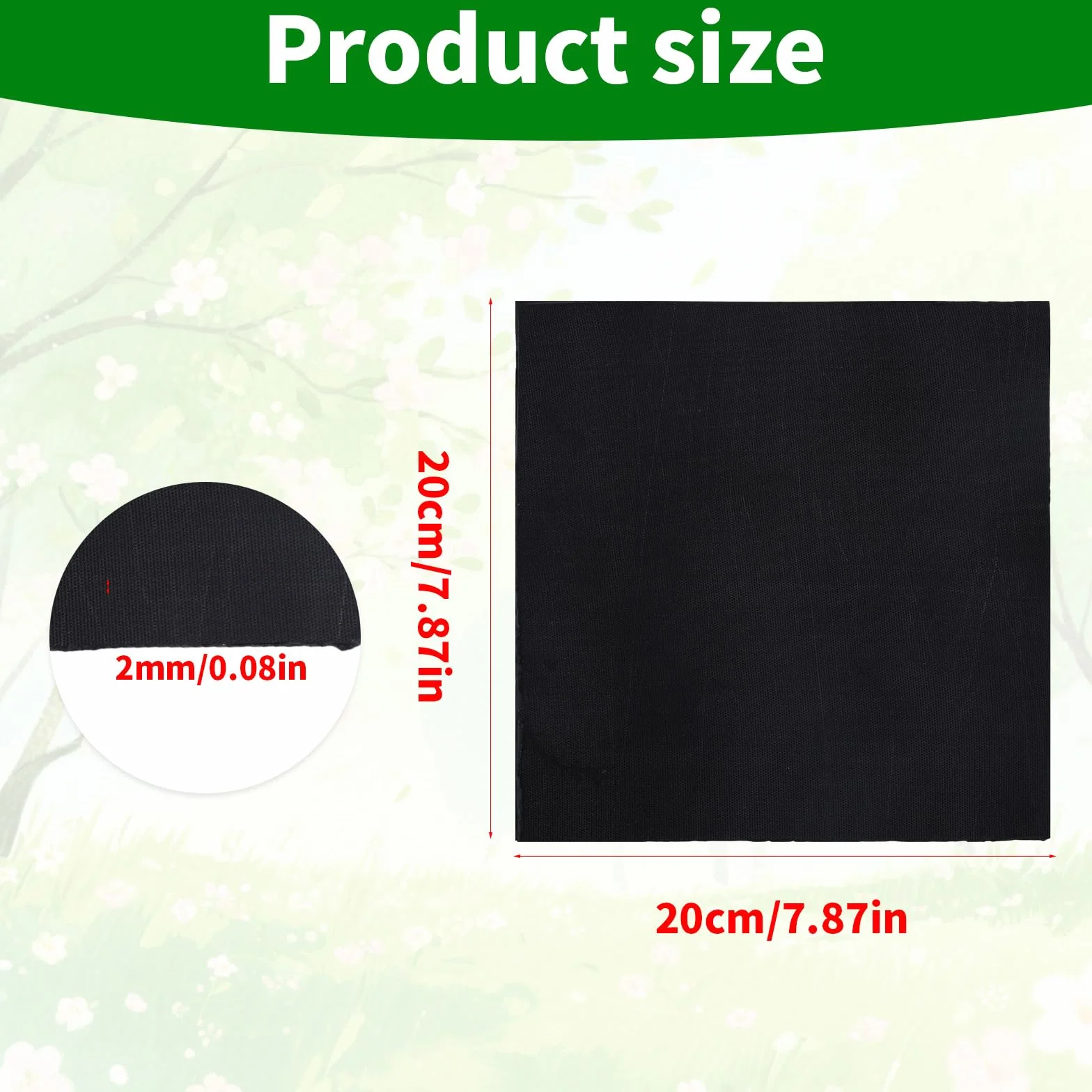 Kit de Réparation Liner d'Étang EPDM Autoadhésif 20x20cm 3 Pièces