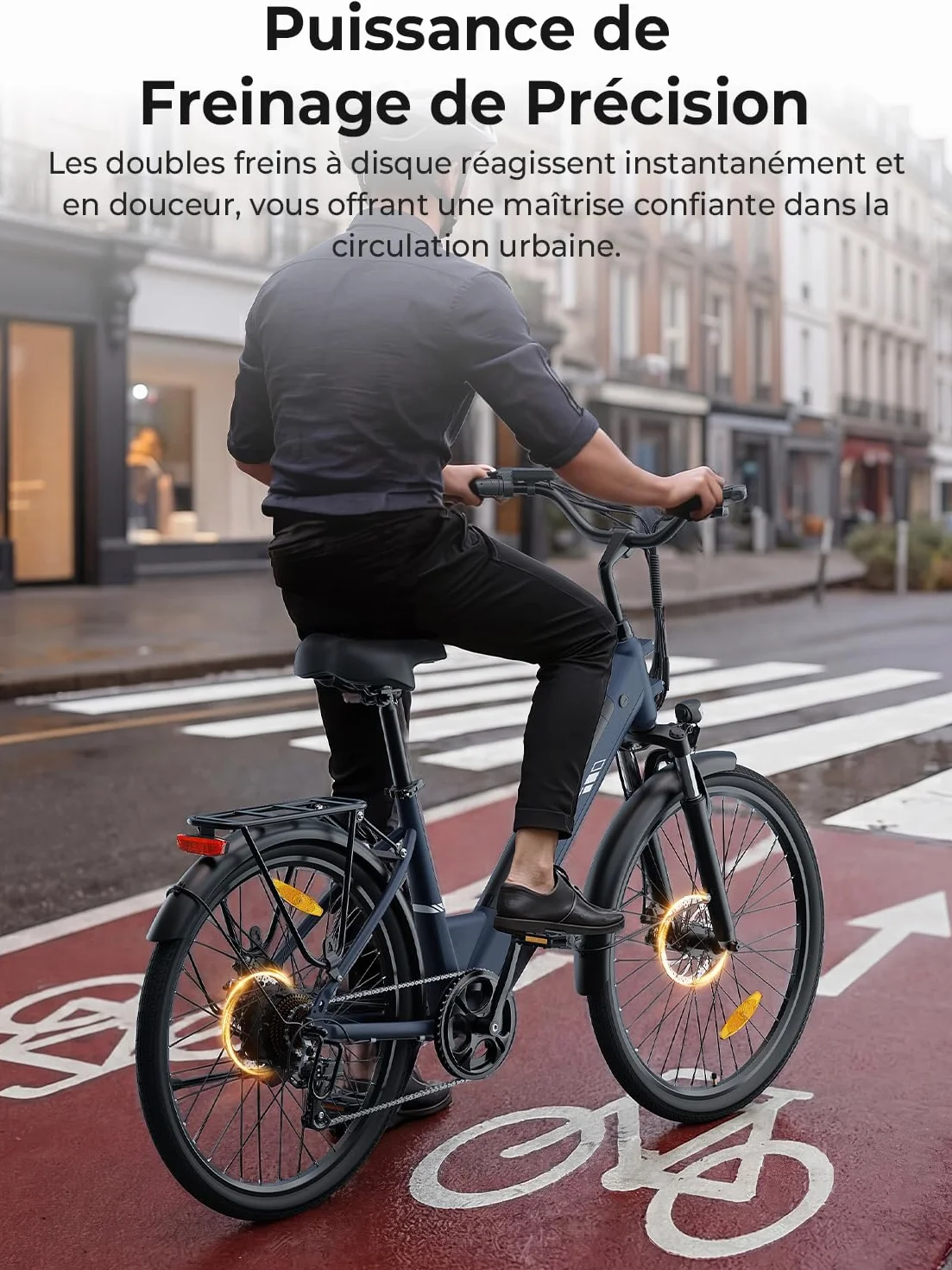 Touroll J2 St Vélo Électrique Autonomie 100KM Moteur 250W 45Nm Batterie Amovible 561Wh 26" VTT Trekking Adulte E-Bike Urbain