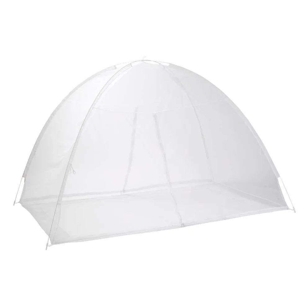 TERRE JARDIN Moustiquaire dôme popup pour lit - 200 x 125 - Blanc