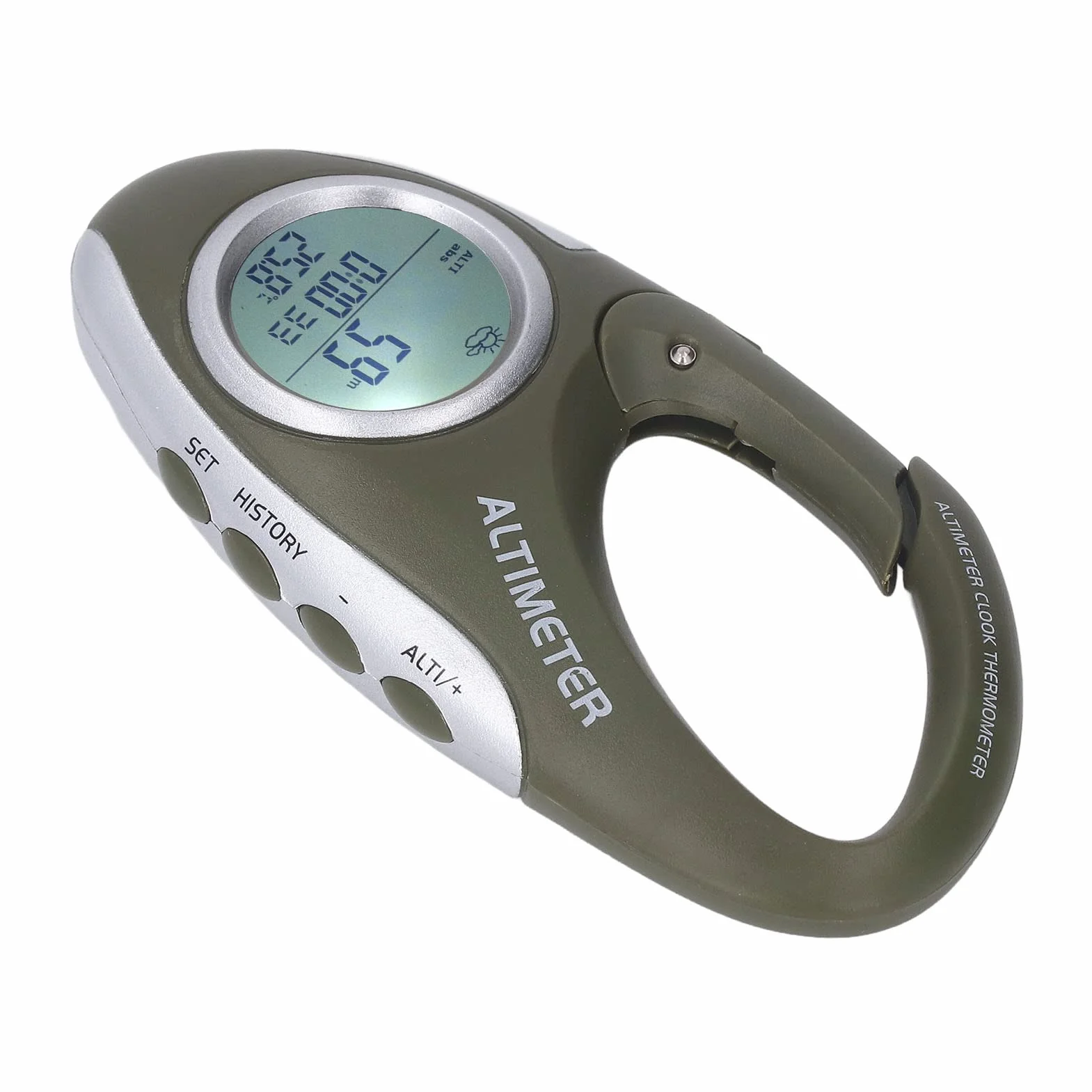 Baromètre Altimètre Numérique Multifonctionnel, Thermomètre Moniteur d'Altitude Métrique, Portable avec Rétroéclairage, pour Sports de Plein Air