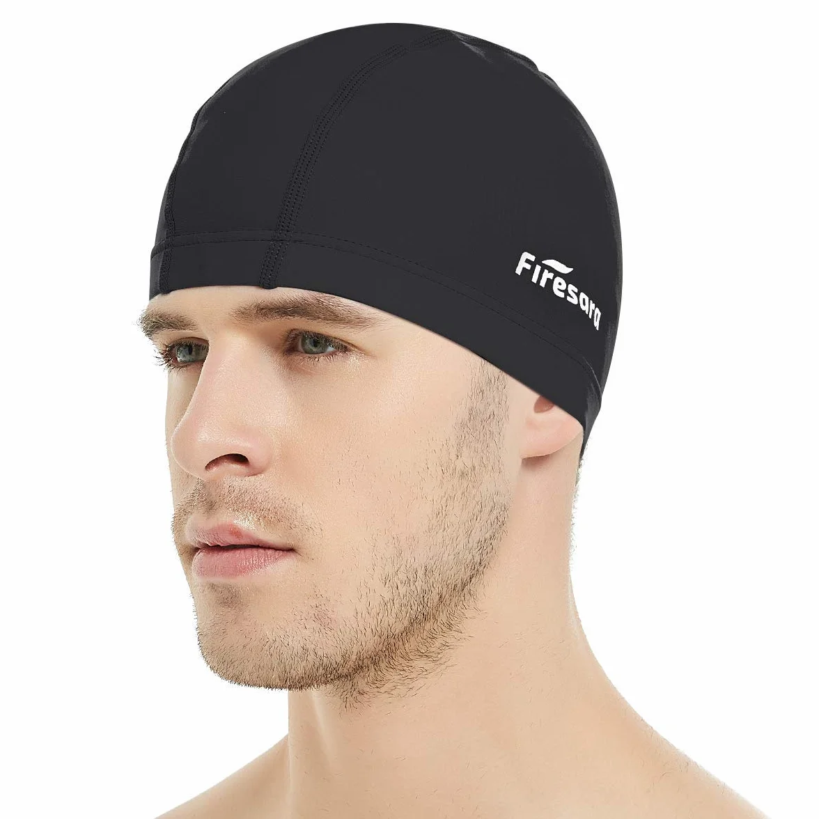Firesara Bonnet de Bain Lycra Anti-déchirure Non-Glissement pour Hommes Femmes Cheveux Courts Longue Adulte
