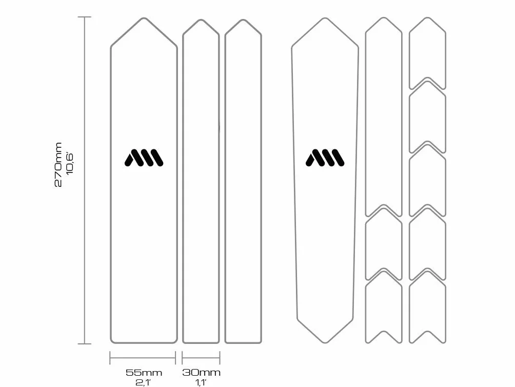 All Mountain Style AMS Frame Guard Gravel/Road - Protects Your Bike from Scratches and Dings