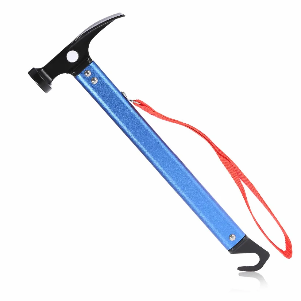 Marteau de Tente Piquets Maillet Portable Camping Bivouac Bleu