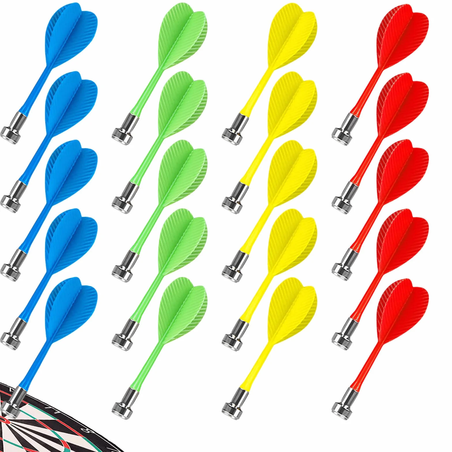 Lot de 20 fléchettes magnétiques : fléchettes magnétiques de sécurité Fléchettes portables Fléchettes professionnelles Fléchettes souples, accessoires de cible, pour les bars familiaux, les salles de