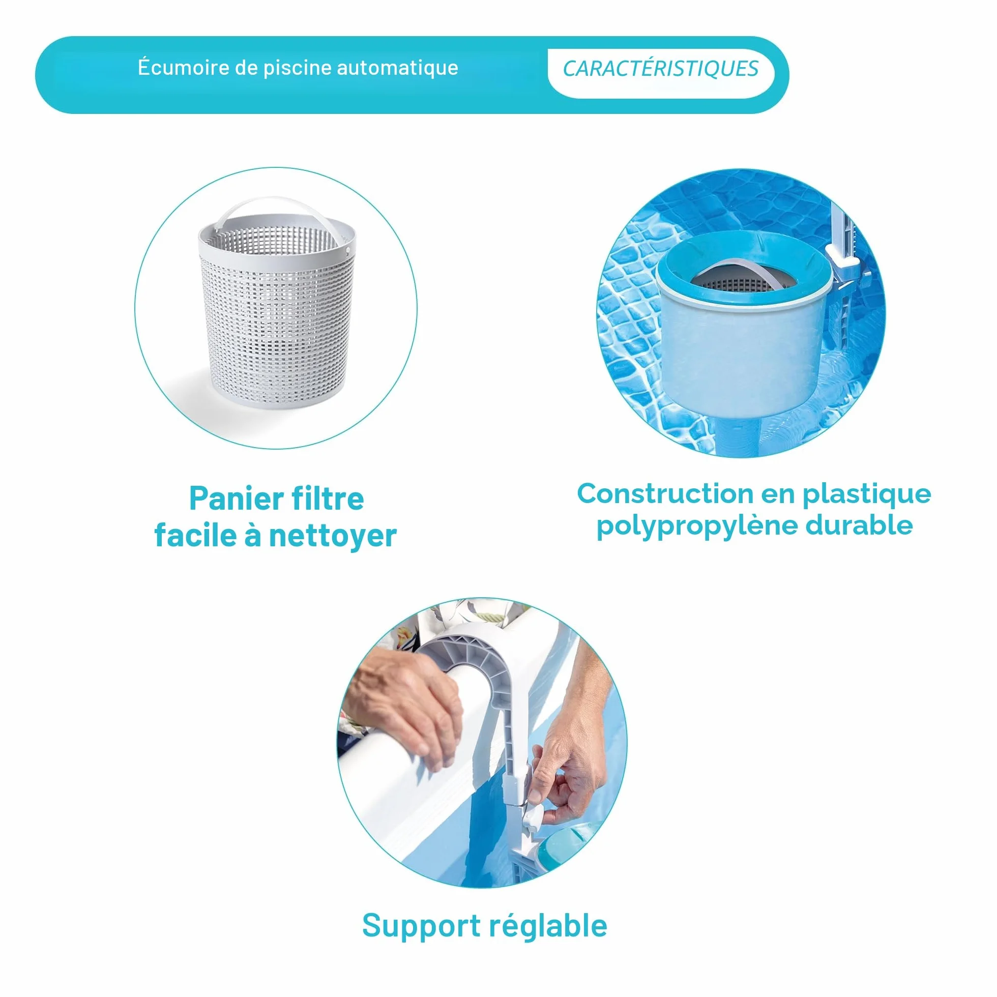 Intex Skimmer de Surface Deluxe pour piscine autostable ou tubulaire
