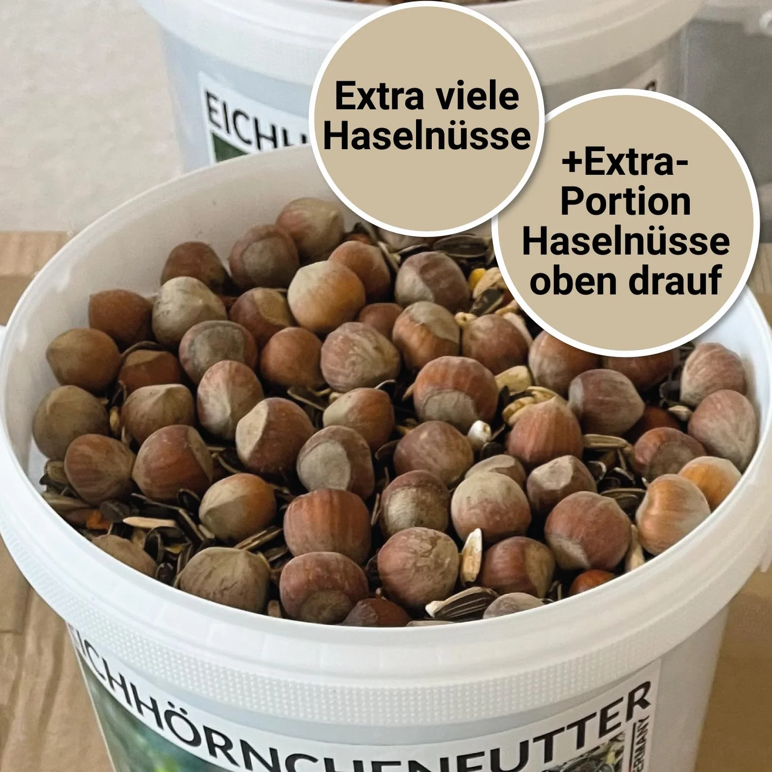 Nourriture pour écureuils 2,2 kg - Mélange pour animaux sauvages avec noisettes