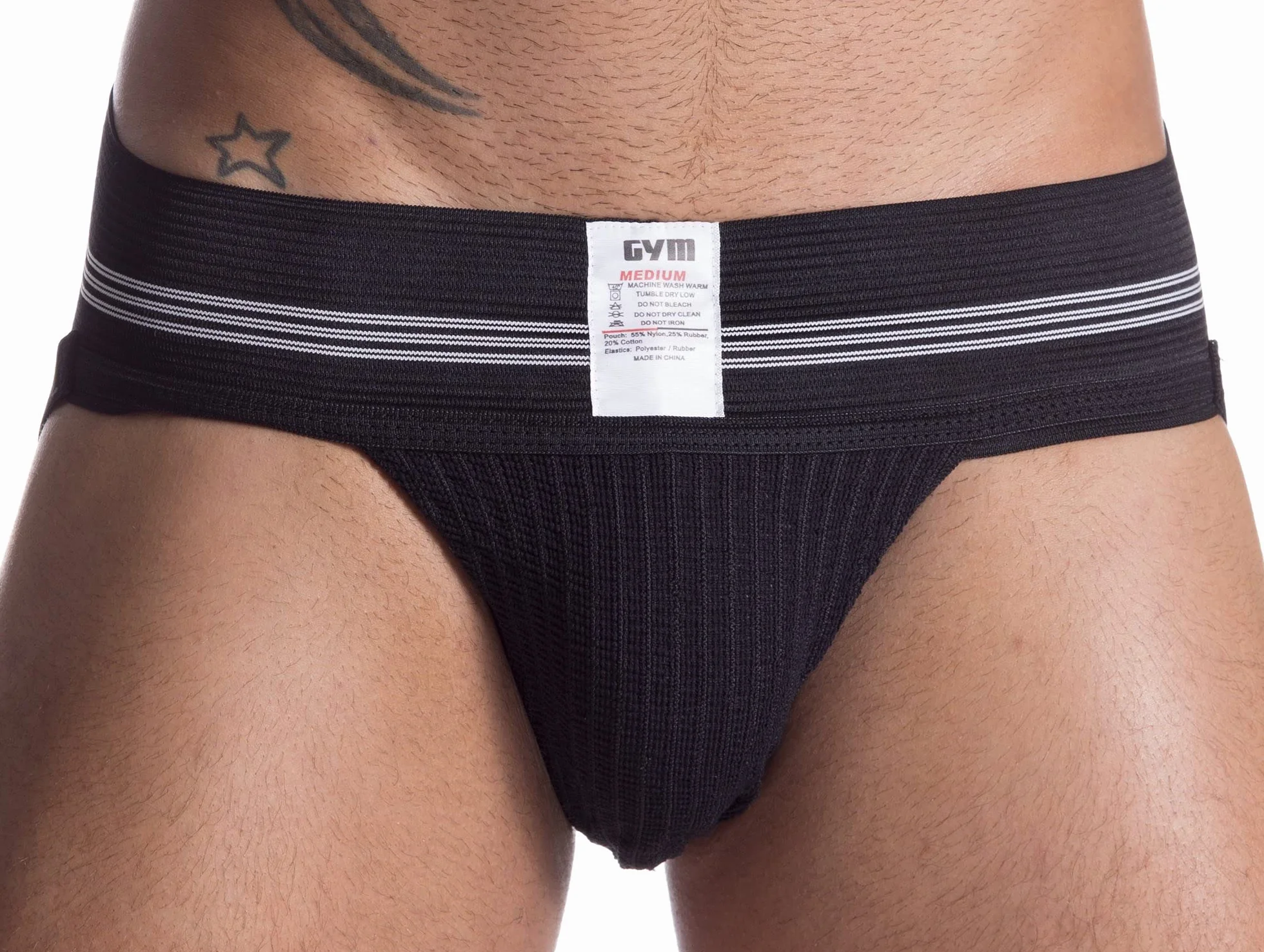 GYM Gym Old School Jockstrap avec Ceinture de 7,6 Cm Sangle jock Homme (lot de 1)