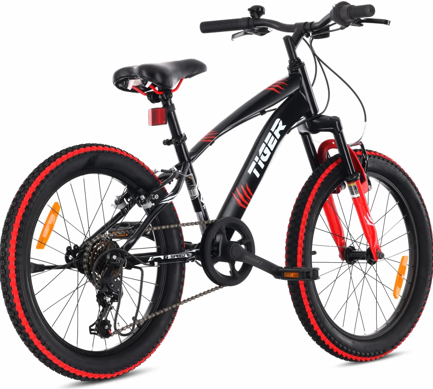 Tiger Bike Vélo pour Enfant pour garçon 20 Pouces Taille de Roue au Choix 6 Vitesses Shimano Vélo Enfant de 6 à 10 Ans Hauteur réglable