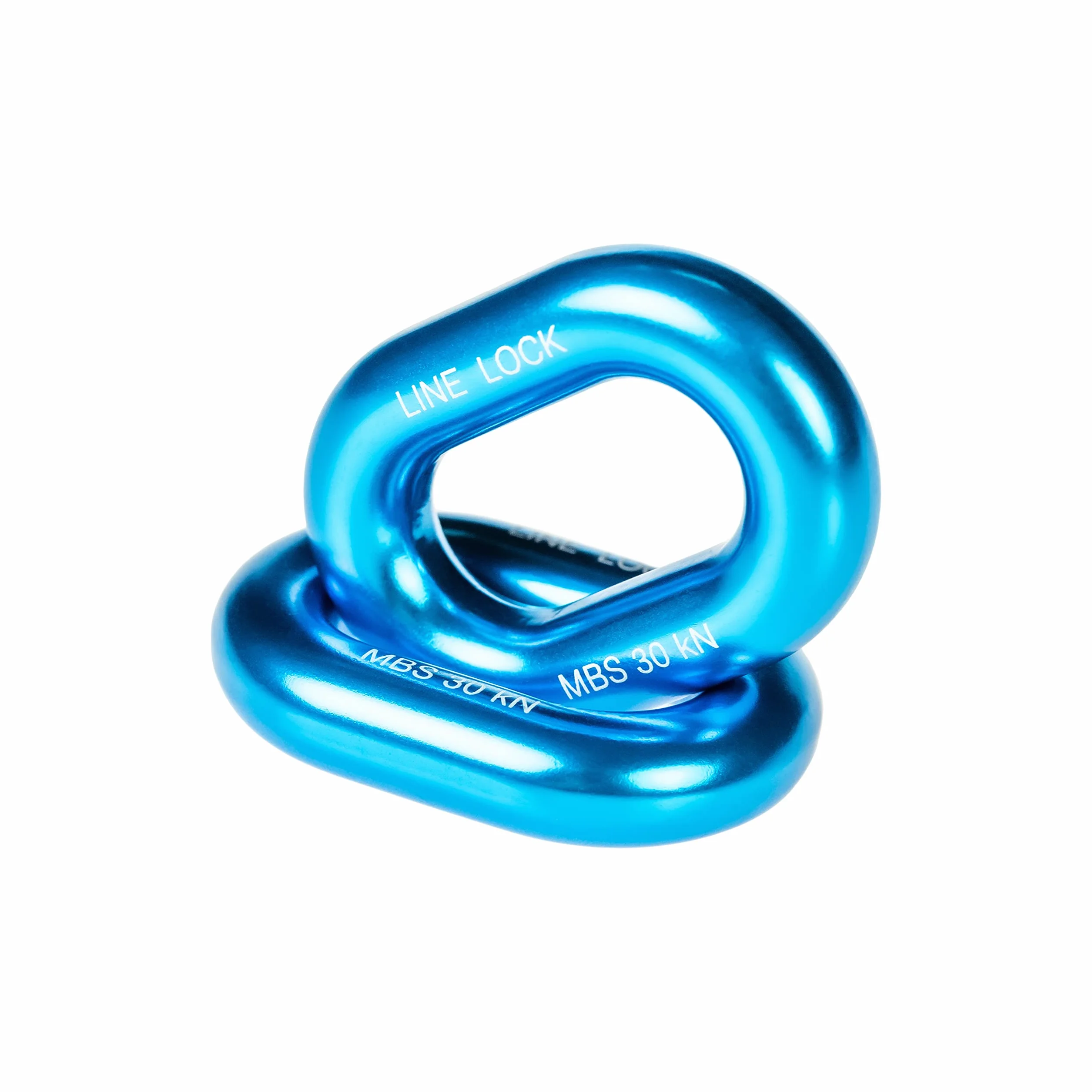 Spider SLACKLINES - Bague de Verrouillage en Aluminium - 50x35 Bleu Clair