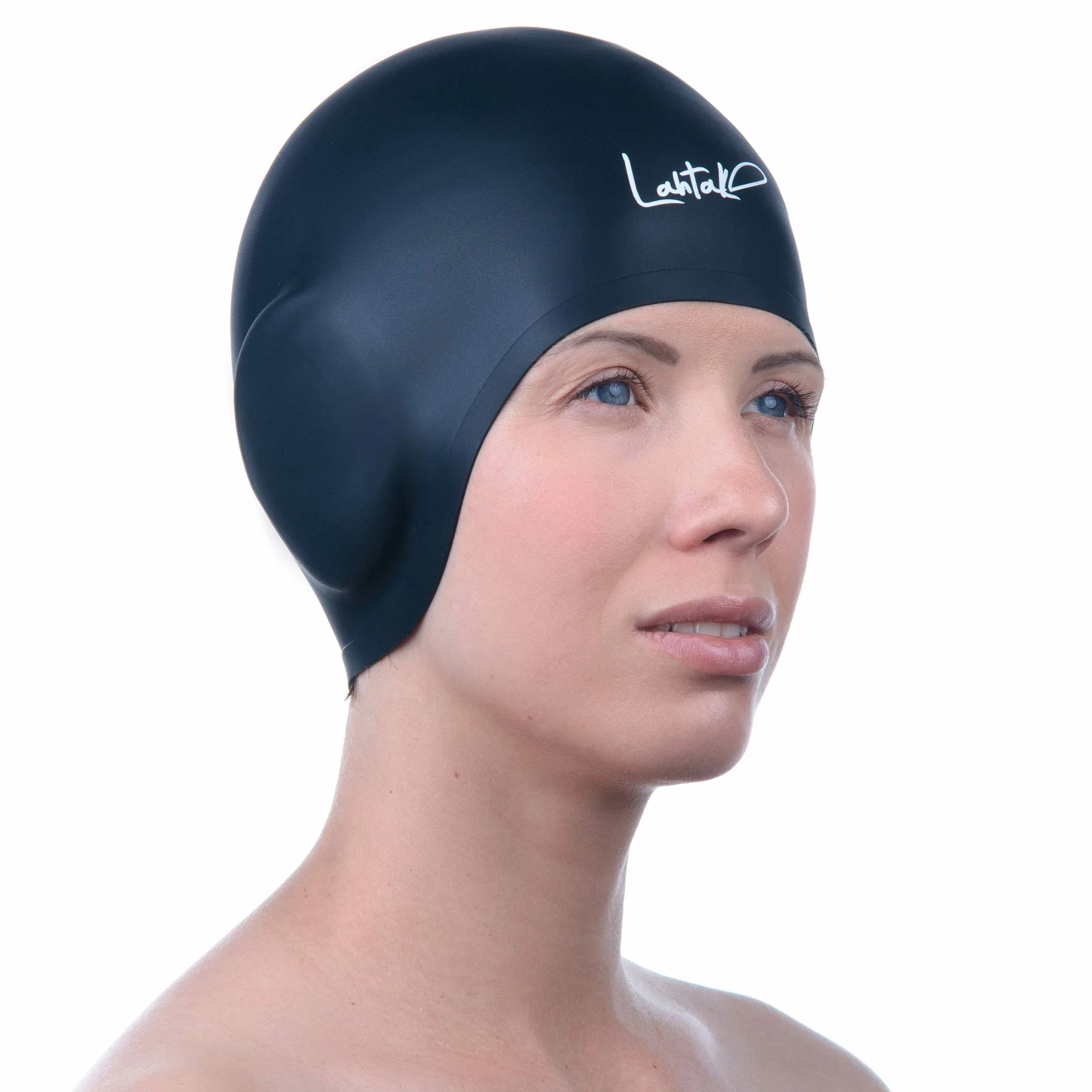 Lahtak Bonnet de Bain Protection Oreille 3D - Bonnet de Bain Femme Homme Enfant - Bonnet Piscine - Bonnet Natation - Bonnet Etanche Silicone Impermeable
