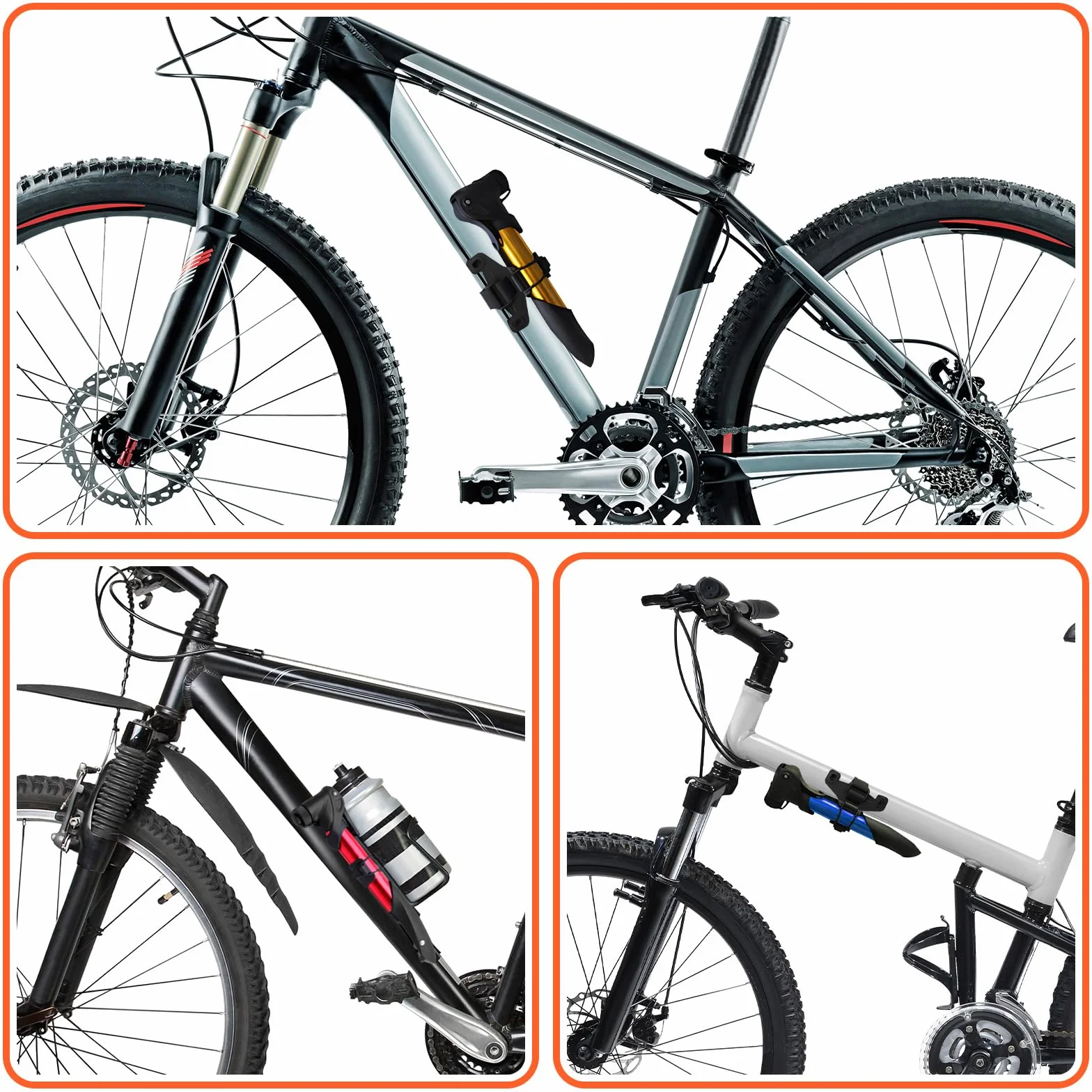 Sharplace Porte-Pompe Vélo Bicyclette avec Pince Fixation de Gonfleur Dia.20mm, Accessoire pour VTT, Vélo de Course