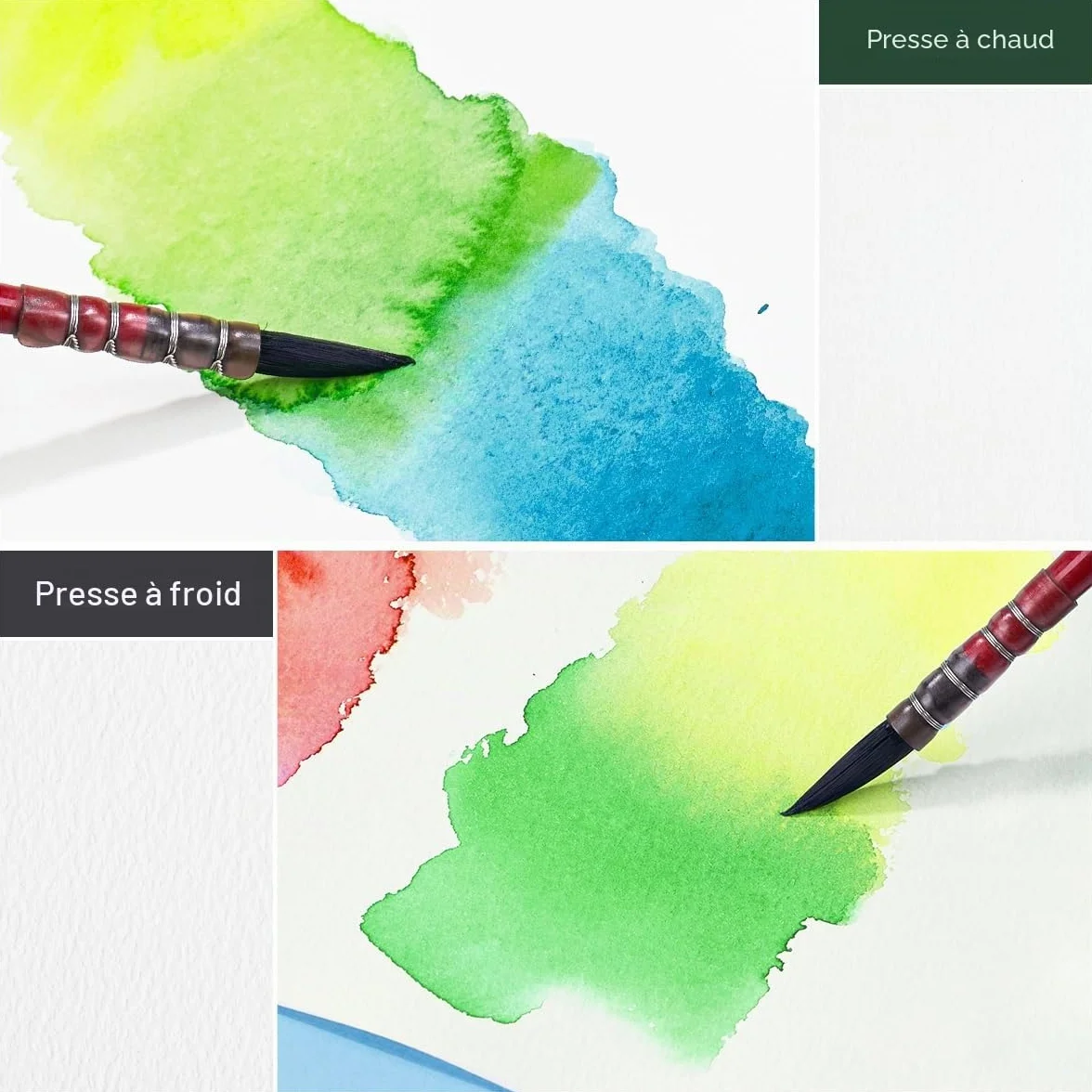 Lightwish Carnet aquarelle carré 100% coton 300 g/m² sans acide 20 feuilles 19 x 20 cm