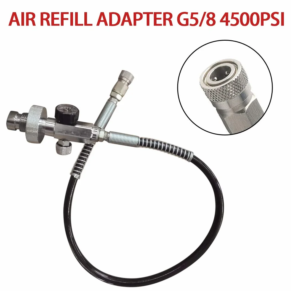 Station de remplissage de paintball 4500 PSI, kit de chargement pour station de remplissage de paintball PCP, adaptateur de chargement pour station de remplissage PCP pour station de