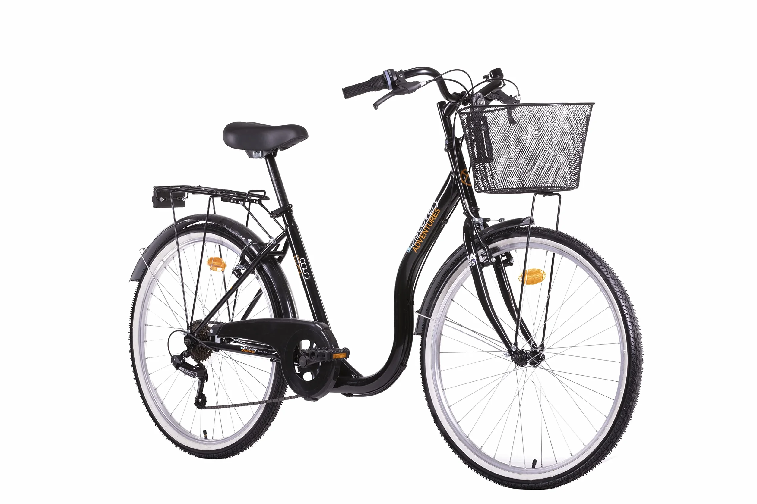 Vélo Discovery Adventures Rétro 26'' Cadre Acier équipé de 6 Vitesses par poignée tournante + équipement City !