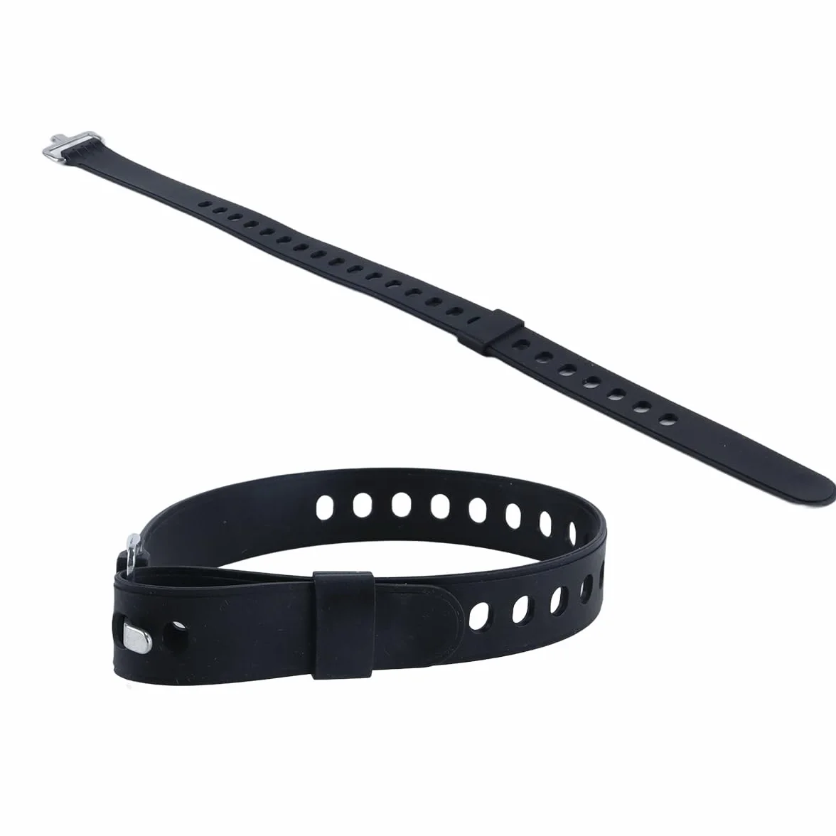 Lot de 4 sangles réglables pour raquettes à neige, pour snowboard, patins, randonnée et sports de plein air (noir)