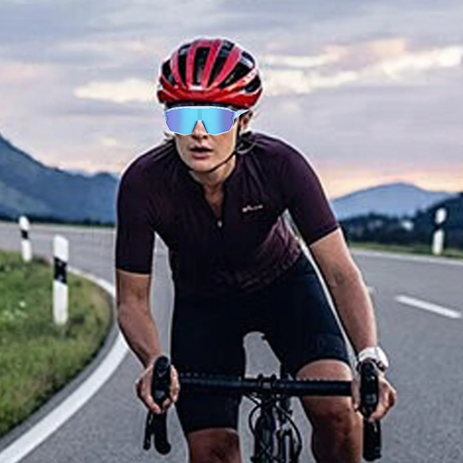 Lunette de Cyclisme Photochromique Homme Femme Lunette Vélo VTT Anti-UV400 Lunettes Photochromiques lunettes Running