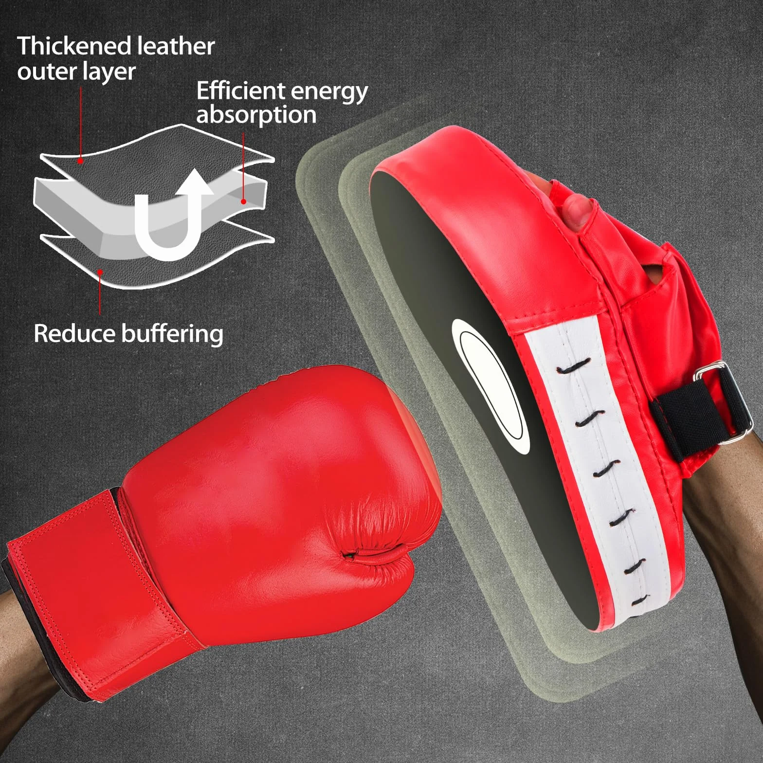 Pattes d'ours Taekwondo, Patte d'ours Boxe Paos Boxe Sports de Combat Bouclier Courbe Pads pour Kickboxing, Muay Thai, Karaté, Taekwondo, Martial Art