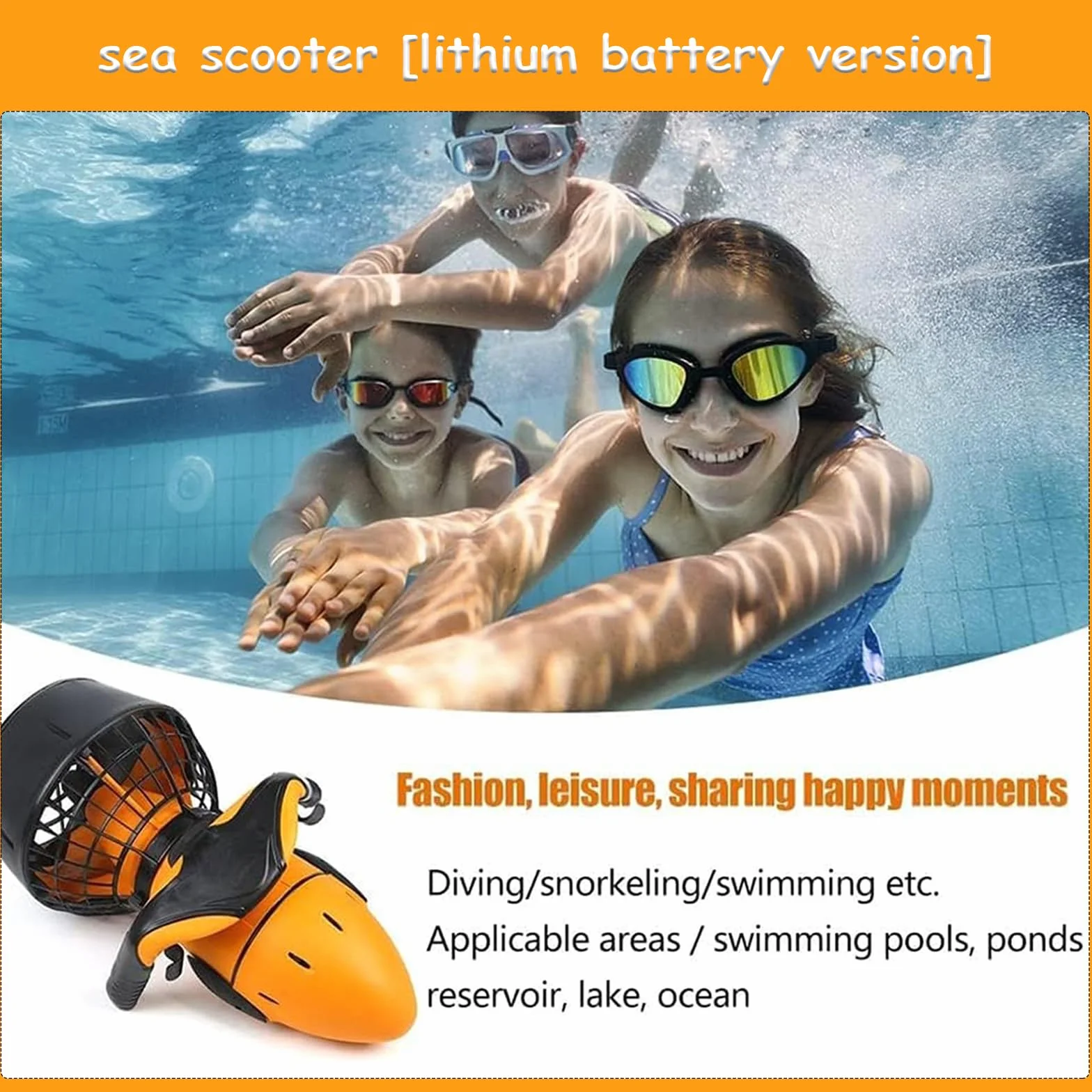 Performance fiable de Seascooter sous-Marin 300W/500W pour Les Aventures Aquatiques, plongée sous-Marine et plongée en apnée,500W