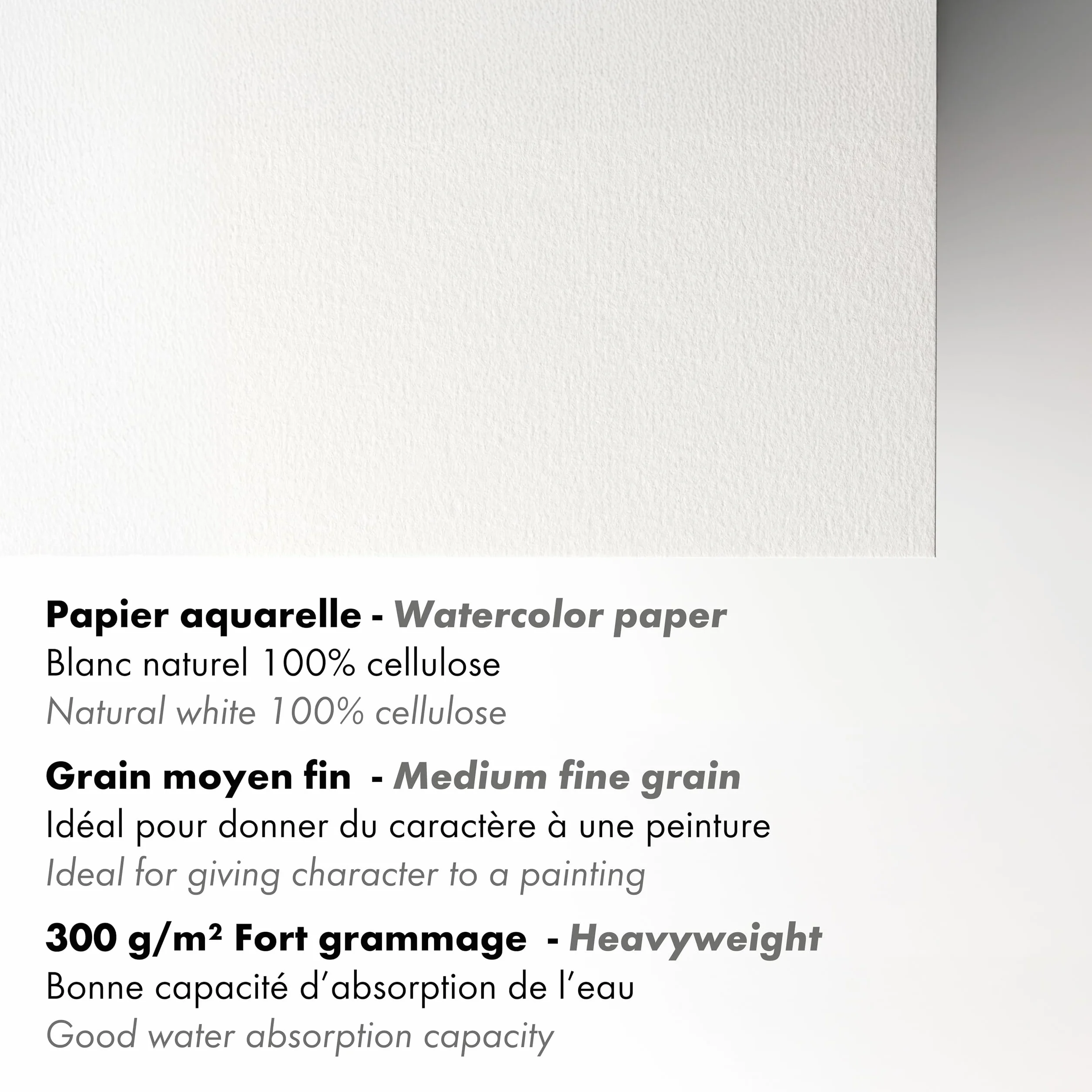 Clairefontaine 976102C Bloc spiralé micro-perforé Aquapad A5 14,8x21 cm 300g 25 Feuilles Papier Aquarelle Blanc Grain Moyen Fin
