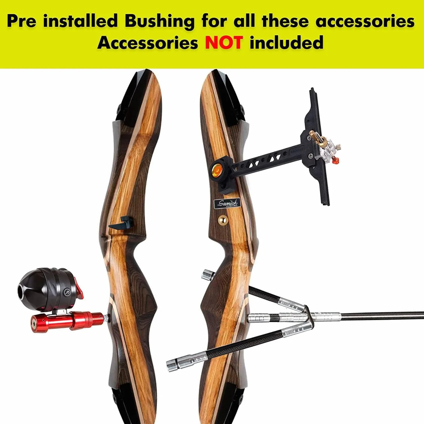 Samick Sage Takedown Recurve Bow 62" Arc de Chasse Débutant à intermédiaire pour Adulte et Jeune (30 LBS, Gaucher)