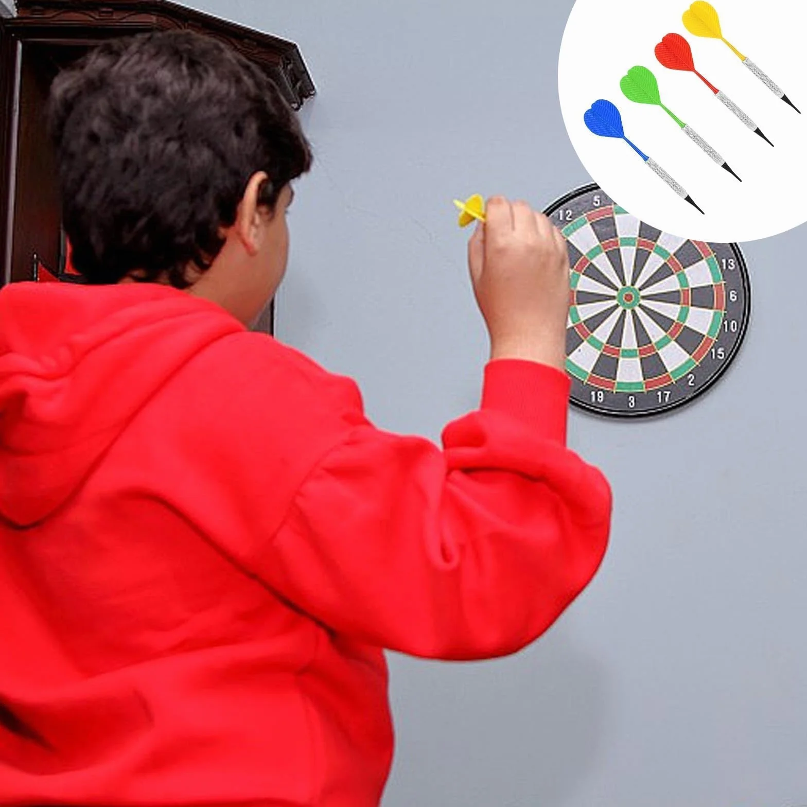 12 Pièces Fléchettes avec 36 Têtes Interchangeables, Fléchettes en Plastique de Haute Qualité, 4 Couleurs, Corps en Fer, Idéales pour Débutants et Entraînements Avancés