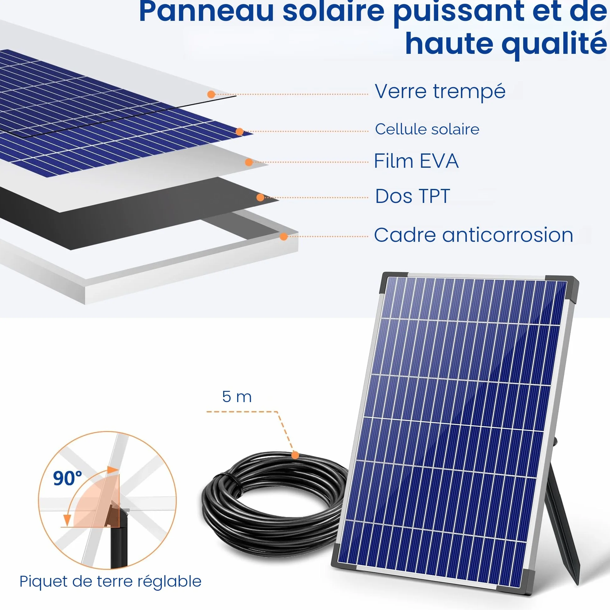 Fontaine solaire d'extérieur 12 W Pompe bassin 605 l/h Silencieuse 4 buses tuyau étang jardin 5 m² DIY