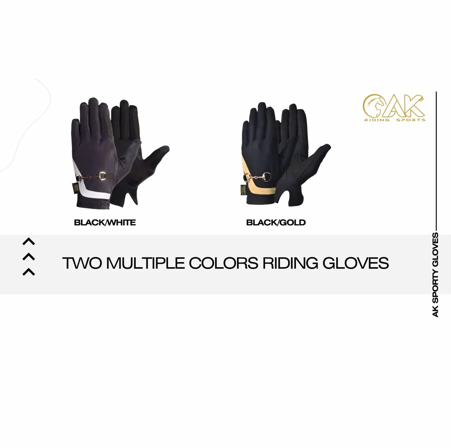 AK Gants d'équitation Gants d'équitation pour Femme avec chaîne d'embouts Gants de Course Horse Riding Gloves AKRS-6119