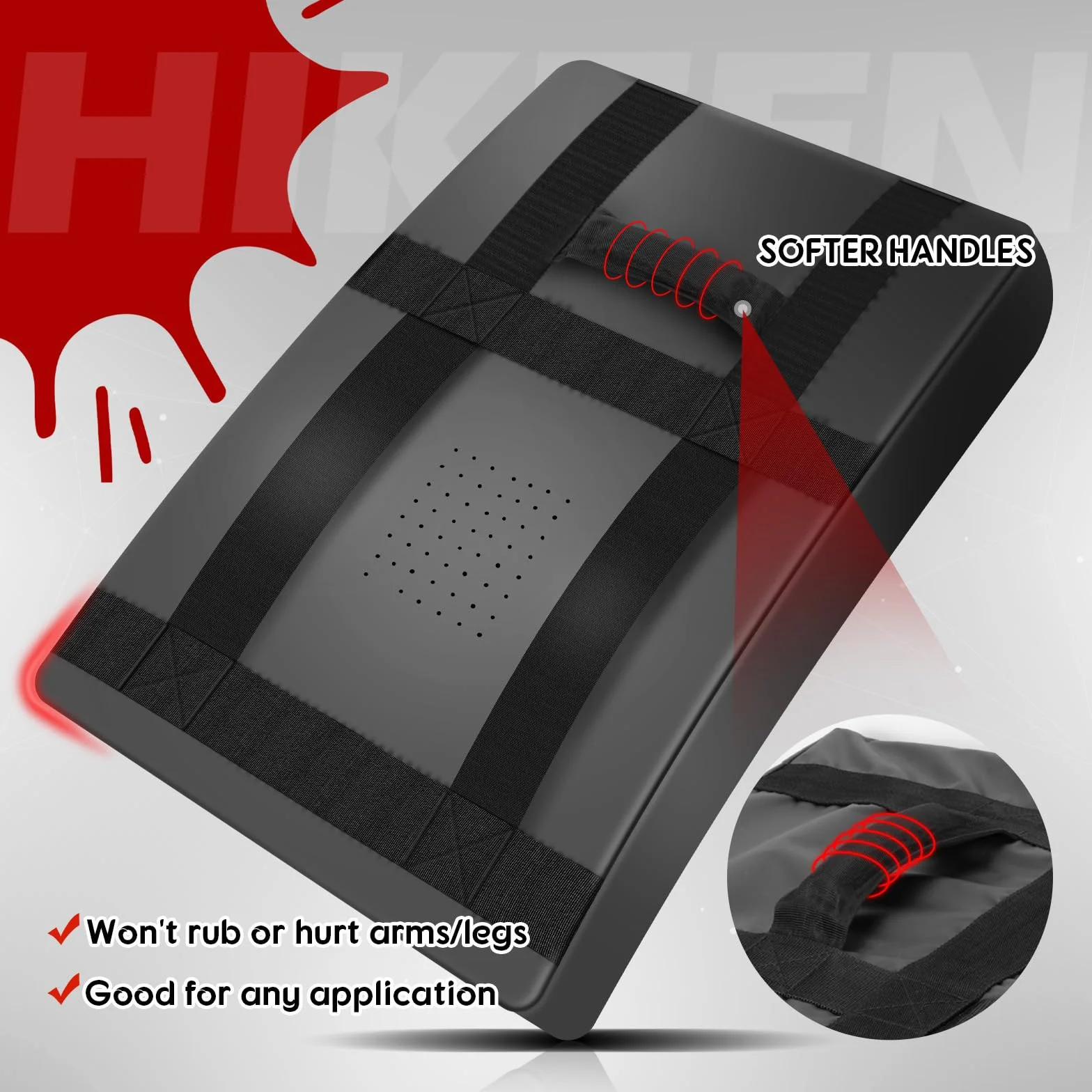 BOOSTEADY Coussin de Frappe Boxe, 24" x 16" Paos et Boucliers de Boxe en Mousse Dense et Souple, Bouclier de Frappe avec Poignées pour MMA Kickboxing thaï Karaté Taekwondo Martial Art