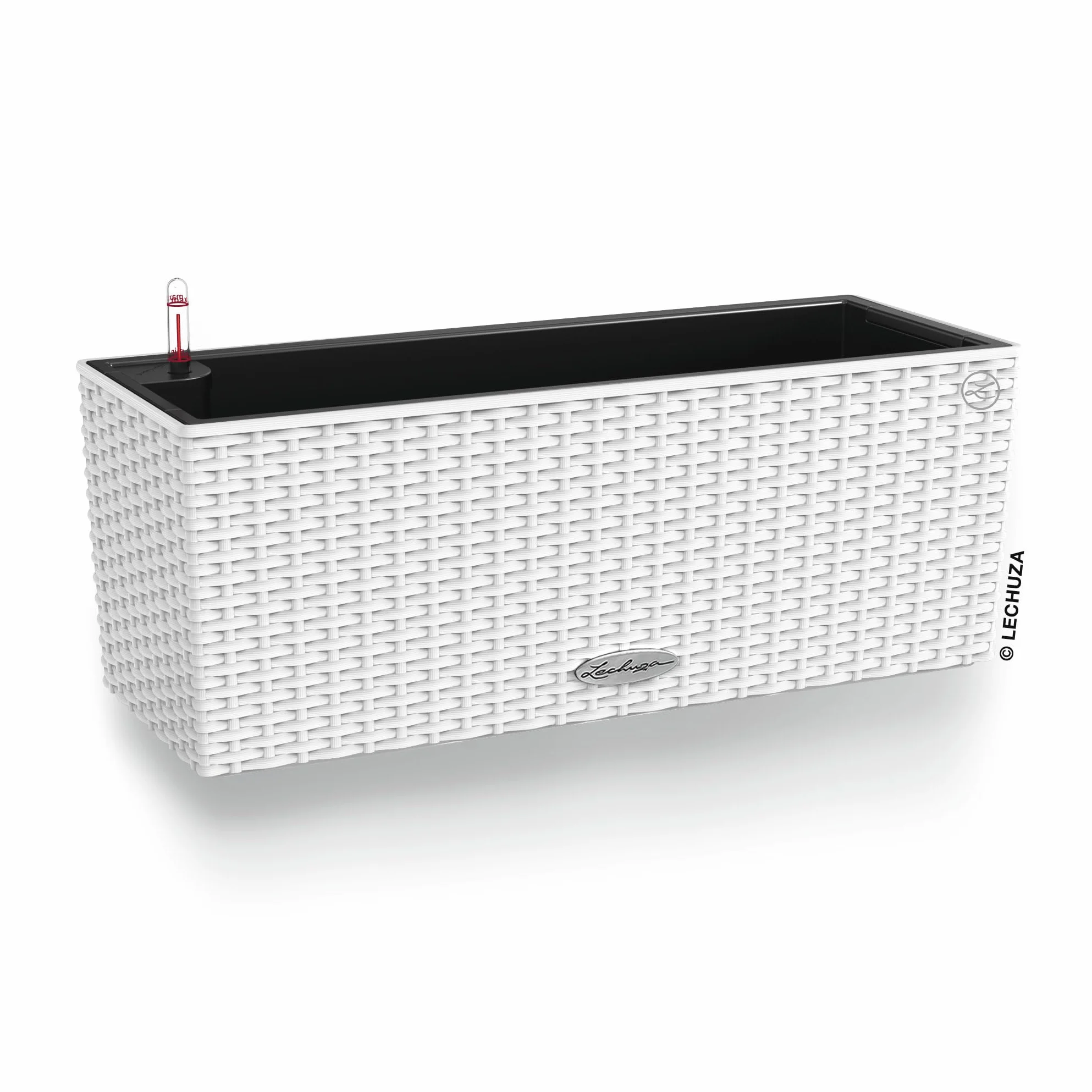 Lechuza Balconera Pot de Fleurs Extérieur Intérieur Réserve d'Eau Blanc 50 x 19 x 19 cm