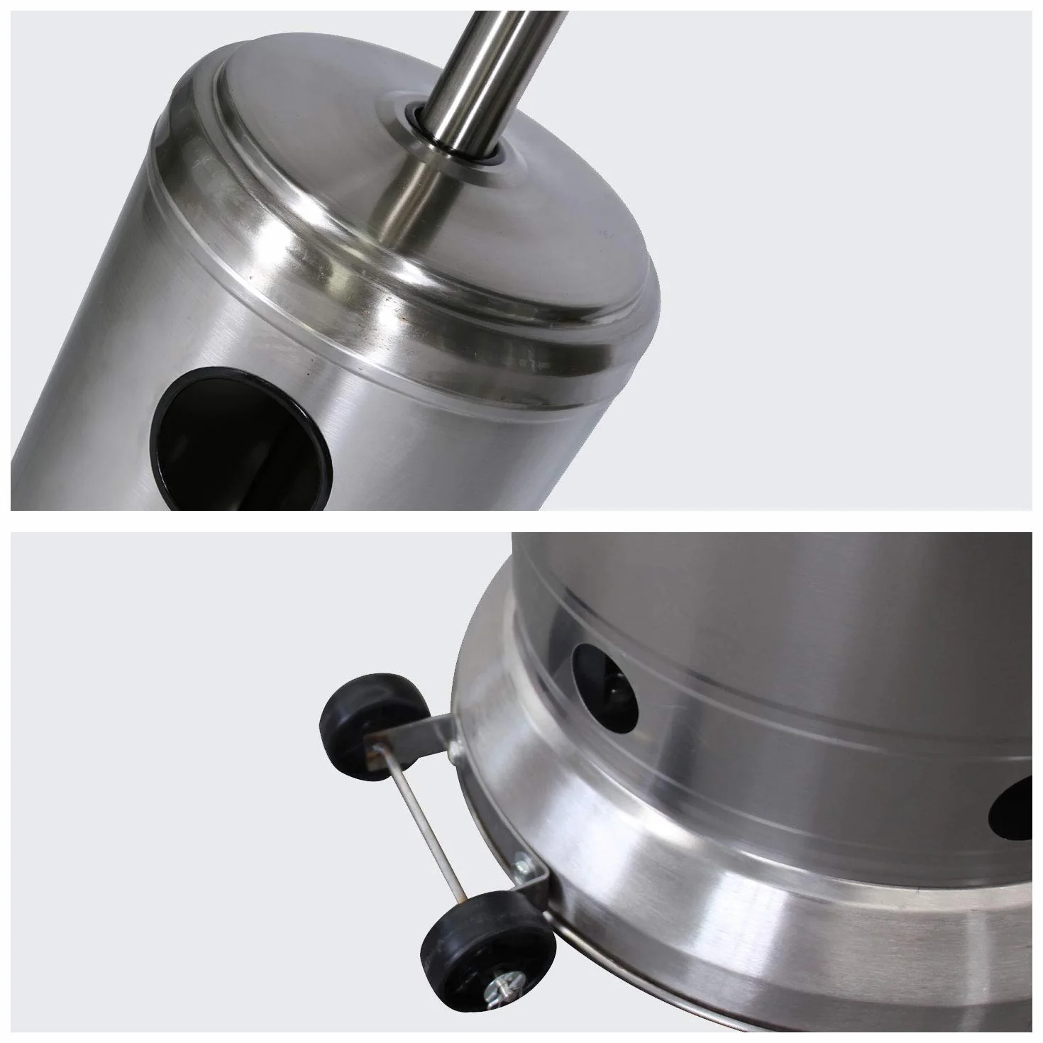 Parasol chauffant OSLO gaz inox avec housse protection