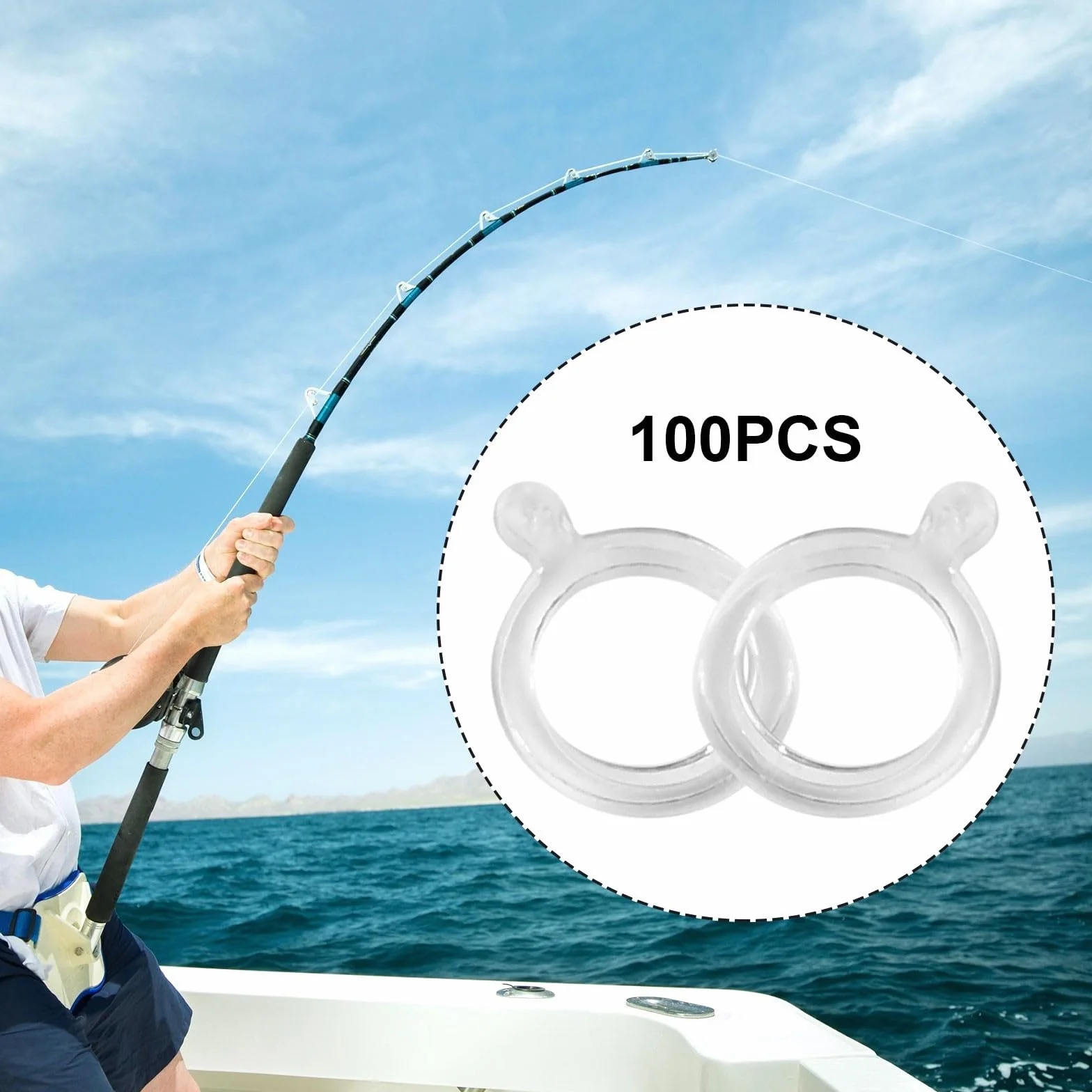 Bandes Élastiques Transparentes en Pellets pour Appâts de Pêche à la Carpe, Trois Tailles (L)