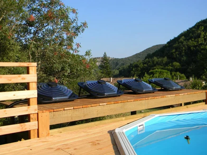 Dôme de chauffage solaire pour piscine 15m³ kit by-pass