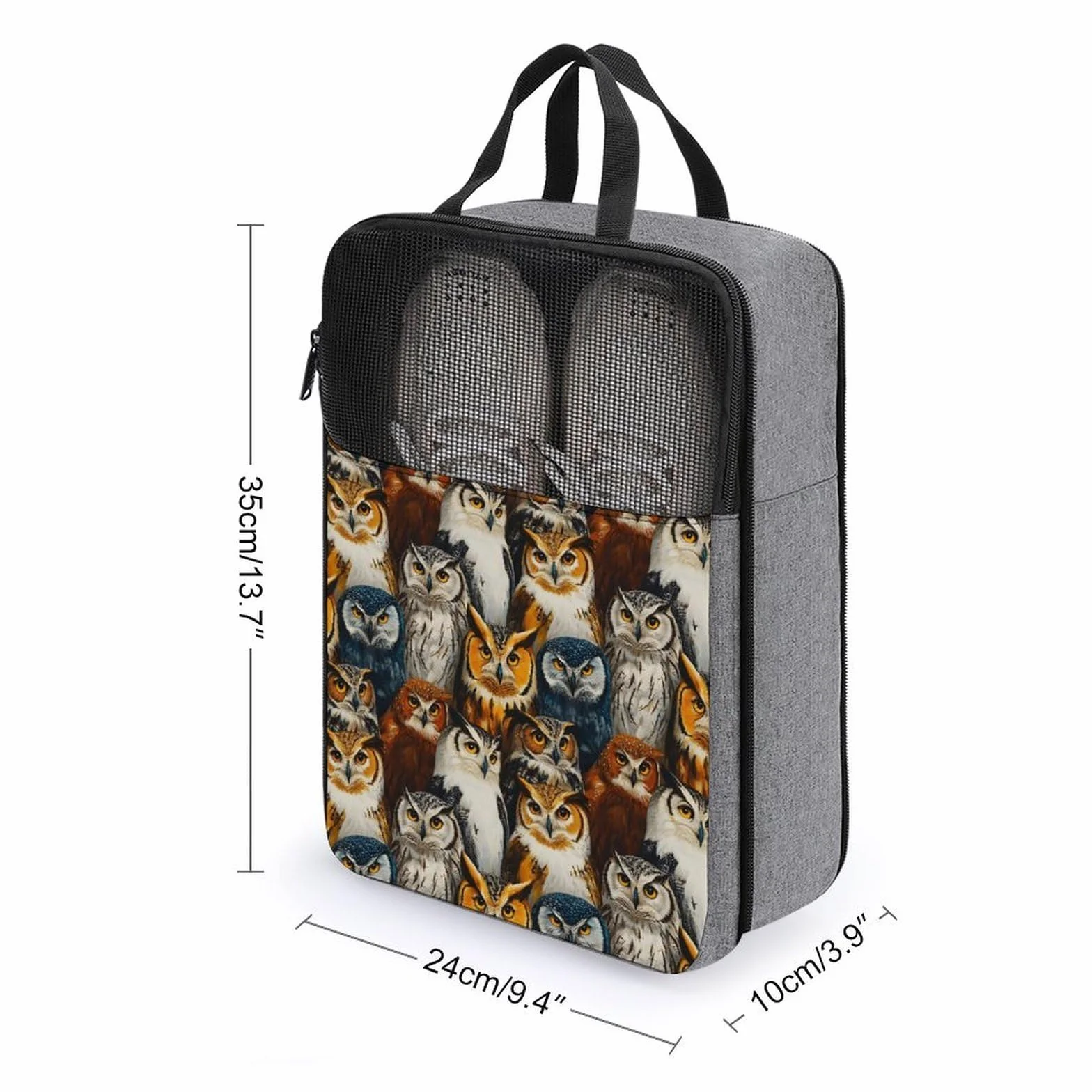 Sac à chaussures de golf de voyage imprimé hibou pour homme et femme valise