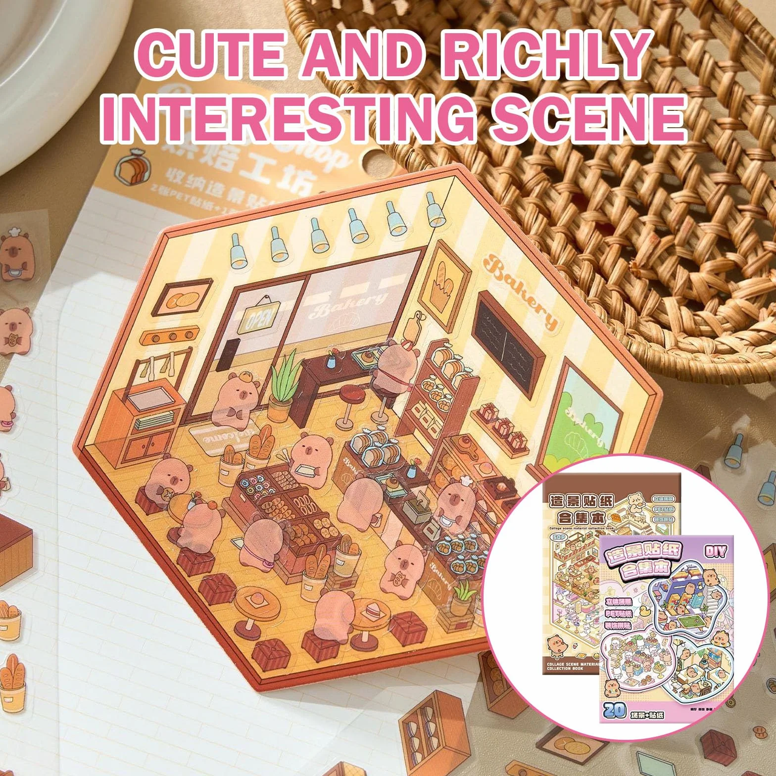 40 Pièces Autocollants Scène 3D DIY Maison pour Adultes Enfants Adolescent Soulager Stress