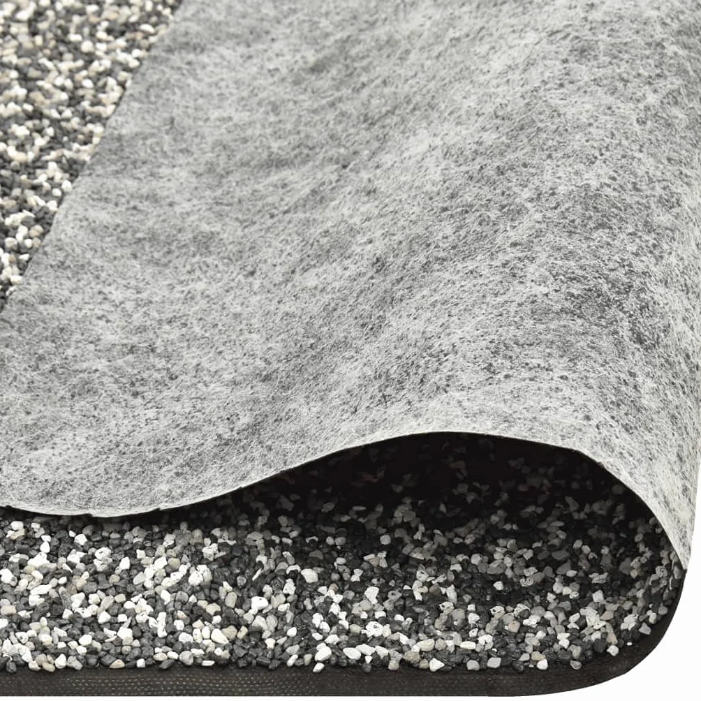 Tomostar Revêtement de Pierre Tapis Gravillonnée Gris 250x60 cm