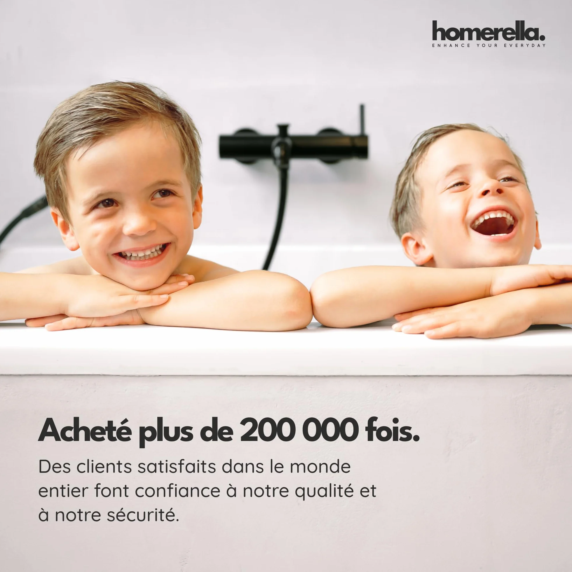 Homerella Tapis de Bain antidérapant 100x40 cm antibactérien