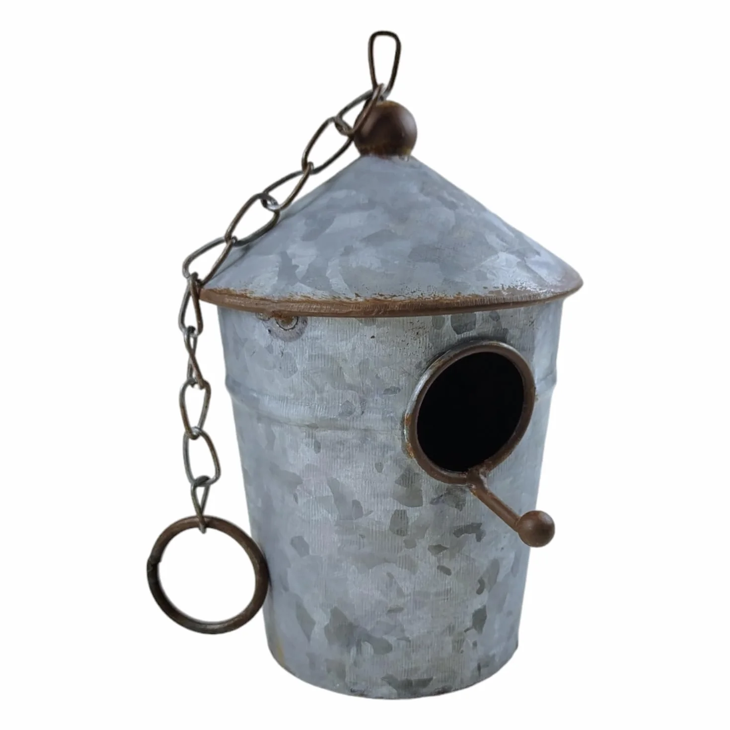 Nichoir pour oiseaux en zinc extérieur suspendre métal jardin