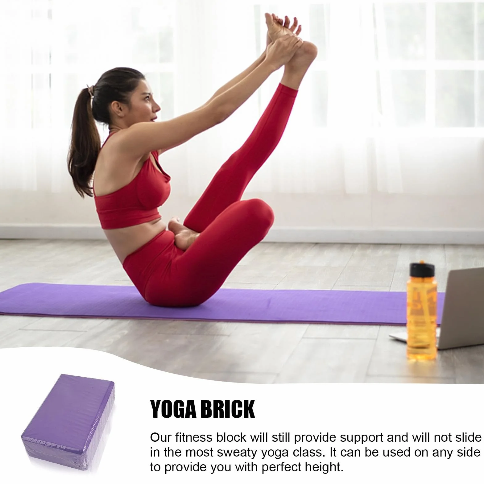 Blocs De Yoga En Mousse EVA Haute Densité | 2 Pièces Blocs De Danse Pour Étirements Et Fitness | Léger Antidérapant Brique De Sport Pour Équilibre, Hot Yoga, Débutants, Gym, Sports À Domicile