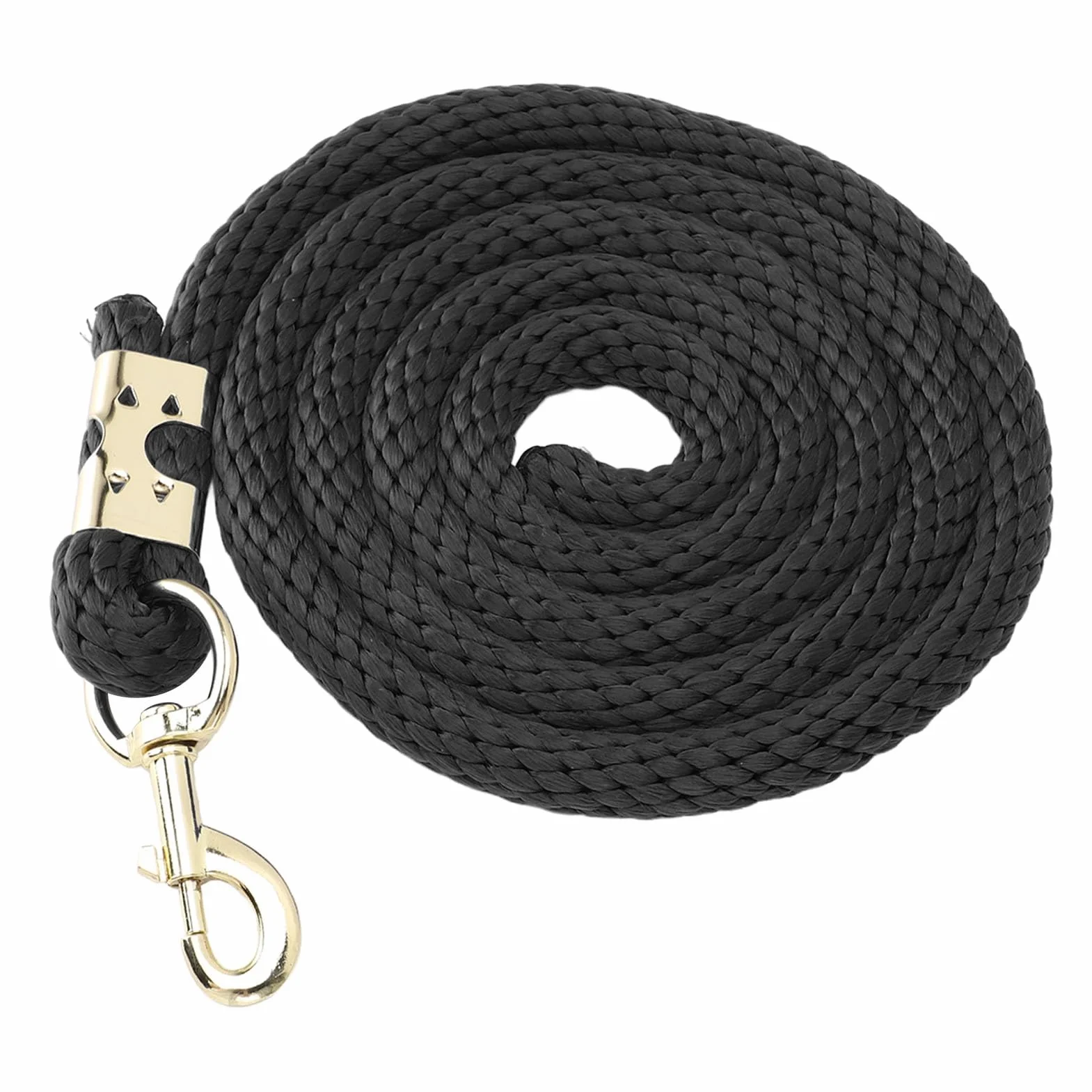 Longe pour Cheval, 2 m / 6.56ft Corde Acier Inoxydable Anti-Rupture Corde Longe antidérapante Cheval avec Crochet pour Marche Manipulation Chevaux