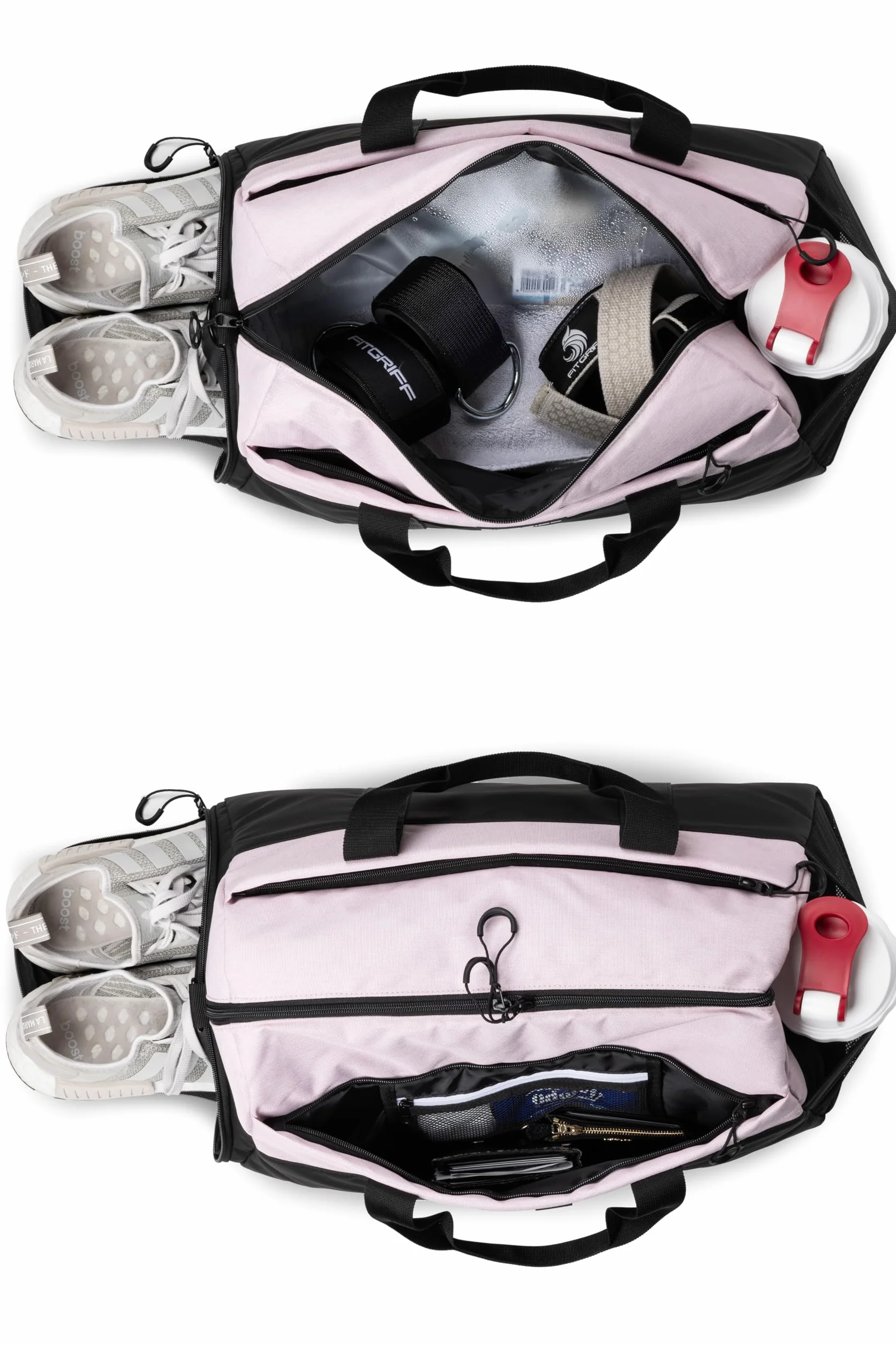 Fitgriff® Sac de Sport Homme Femme V2 avec Compartiments Chaussures et Humide pour Gym Fitness Voyage