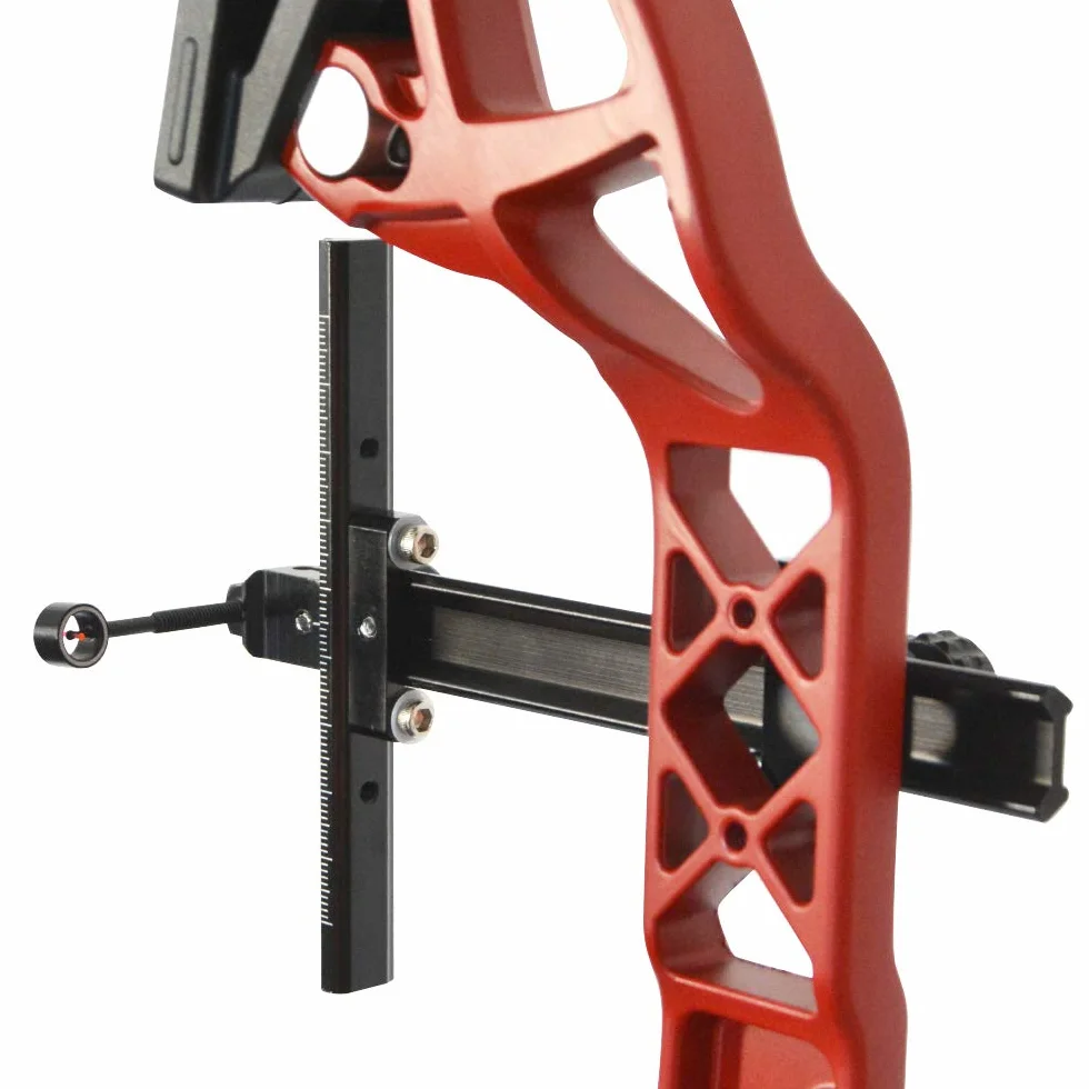 Visières d'arc Classique Viseur de Tir à l'arc Alliage d'aluminium Recurve Bow Sight 1 Broches Visières pour Arc Recourbé Accessoires Arc et Flèches