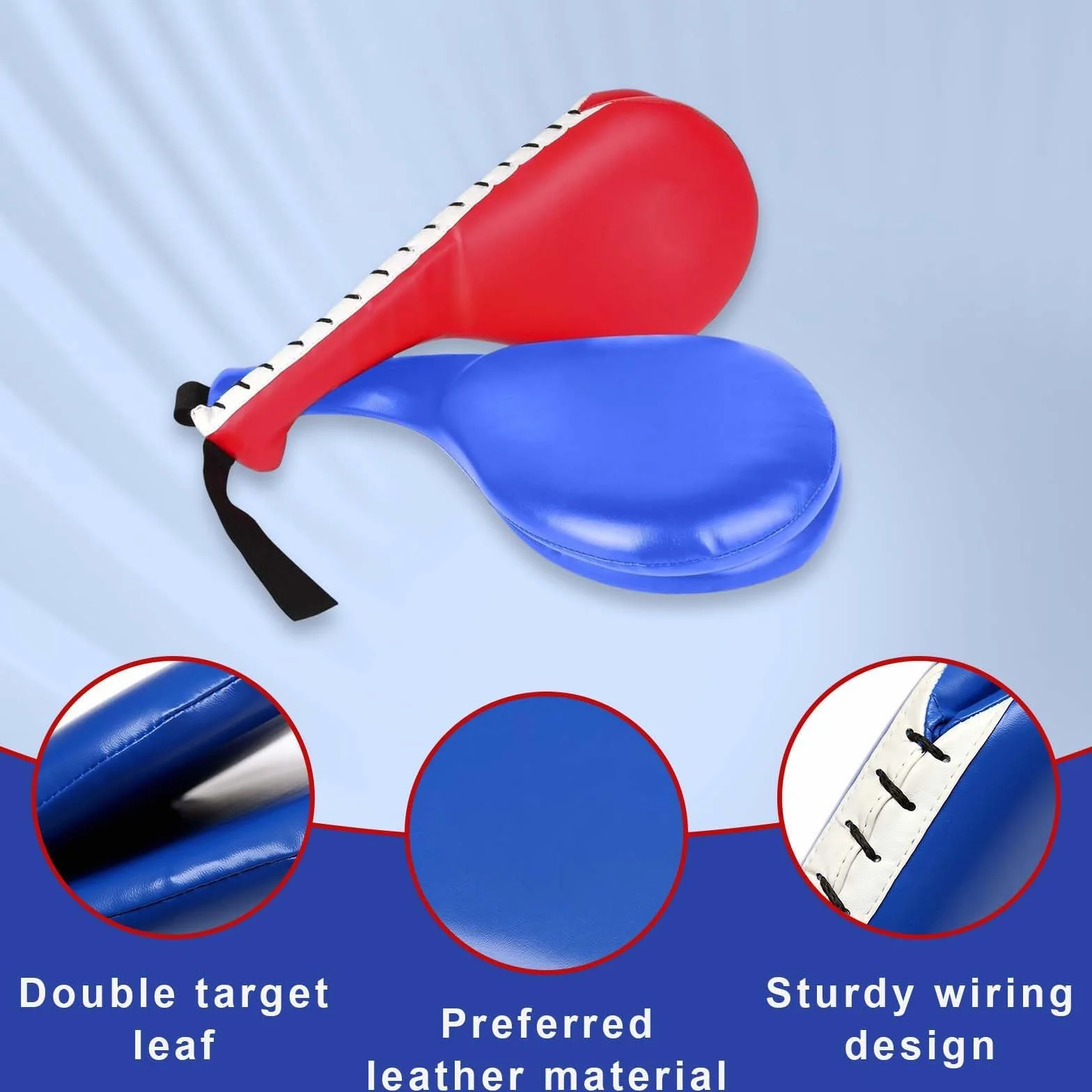 2 pièces Tapis de Boxe en Cuir, cibles de Tapis de Frappe durables, Tapis d'entraînement de Kickboxing, Tapis de Frappe Double, Tapis de Cible de Taekwondo, pour l'entraînement de Kickboxing