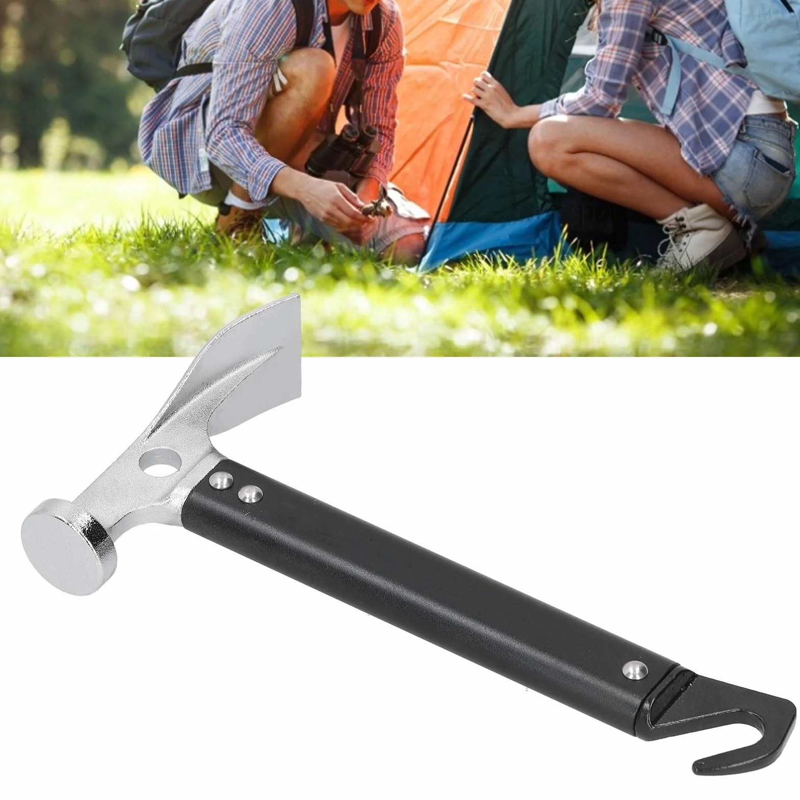 Camping Maillet Dissolvant Tente Marteau Outil Portable Léger Extérieur Tirer Clou Mini Pioche